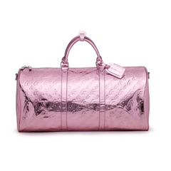 METALLIC MONOGRAM DUFFLE BAG - METALLIC PINK