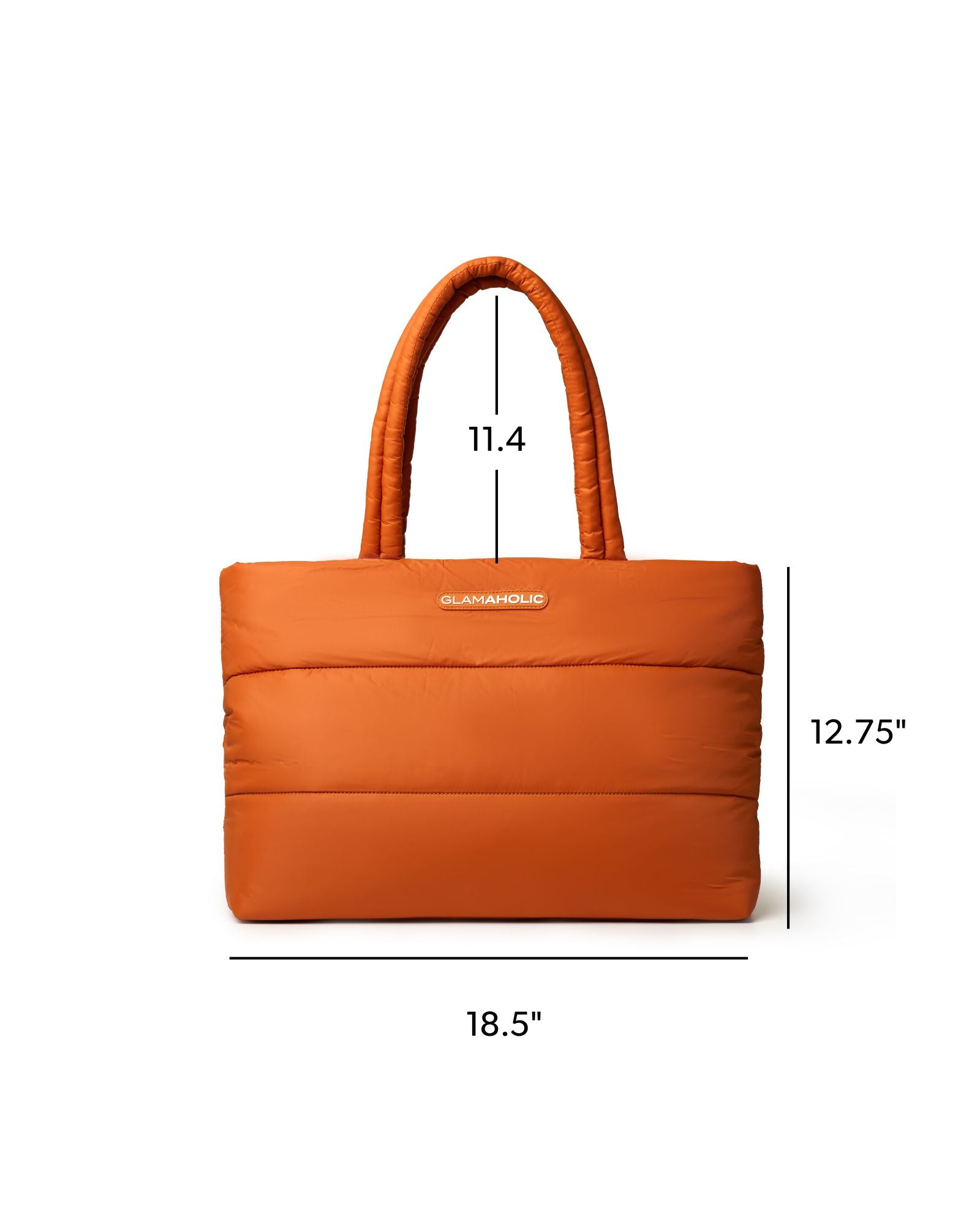 Brown athletic nylon tote with padded design, featuring sturdy handles and spacious interior for versatile use.