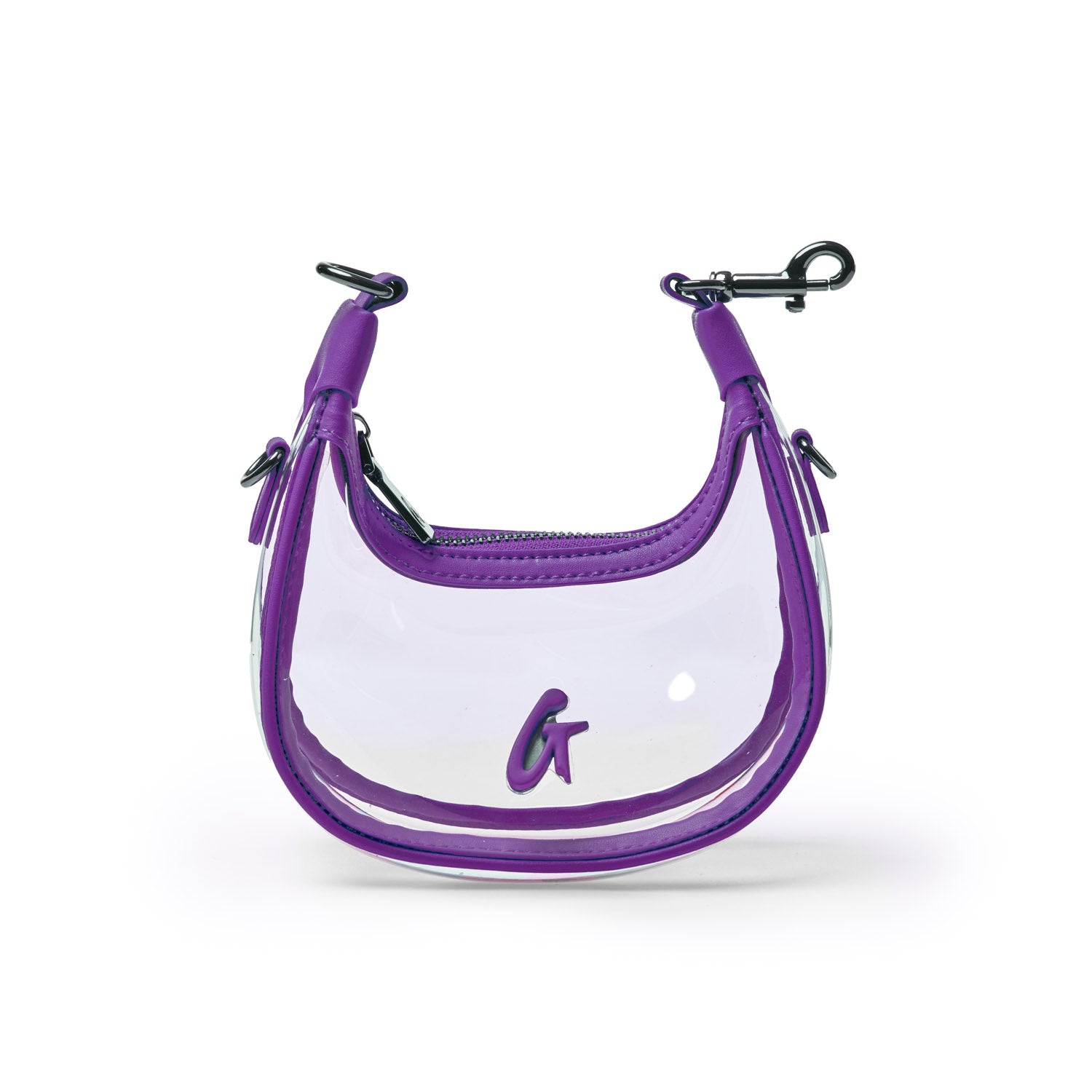 NANO CLEAR HOBO BAG - PURPLE