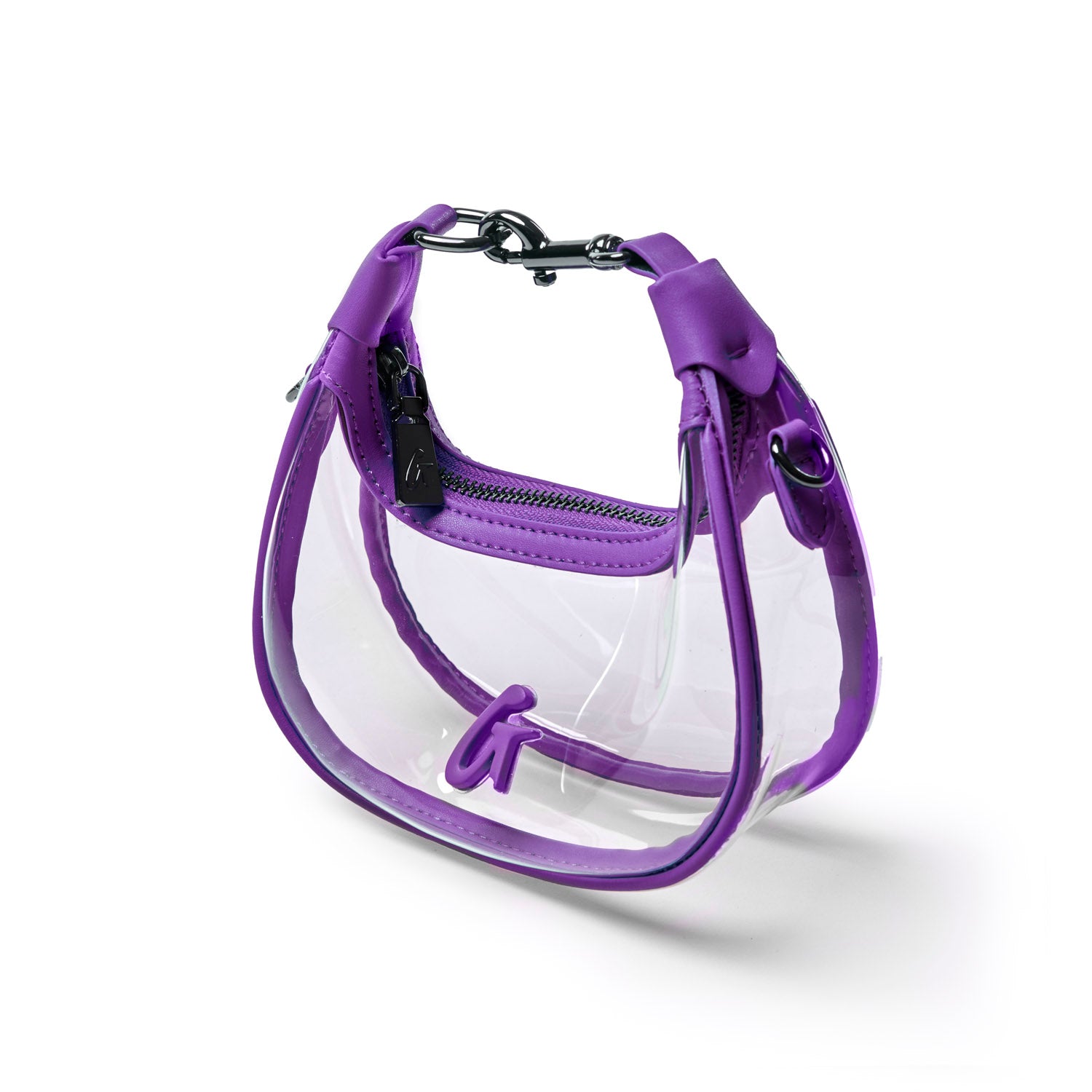 NANO CLEAR HOBO BAG - PURPLE
