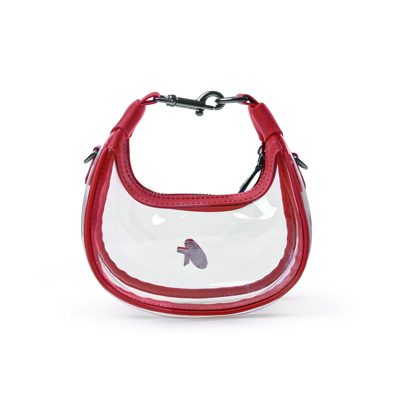 NANO CLEAR HOBO BAG - RED