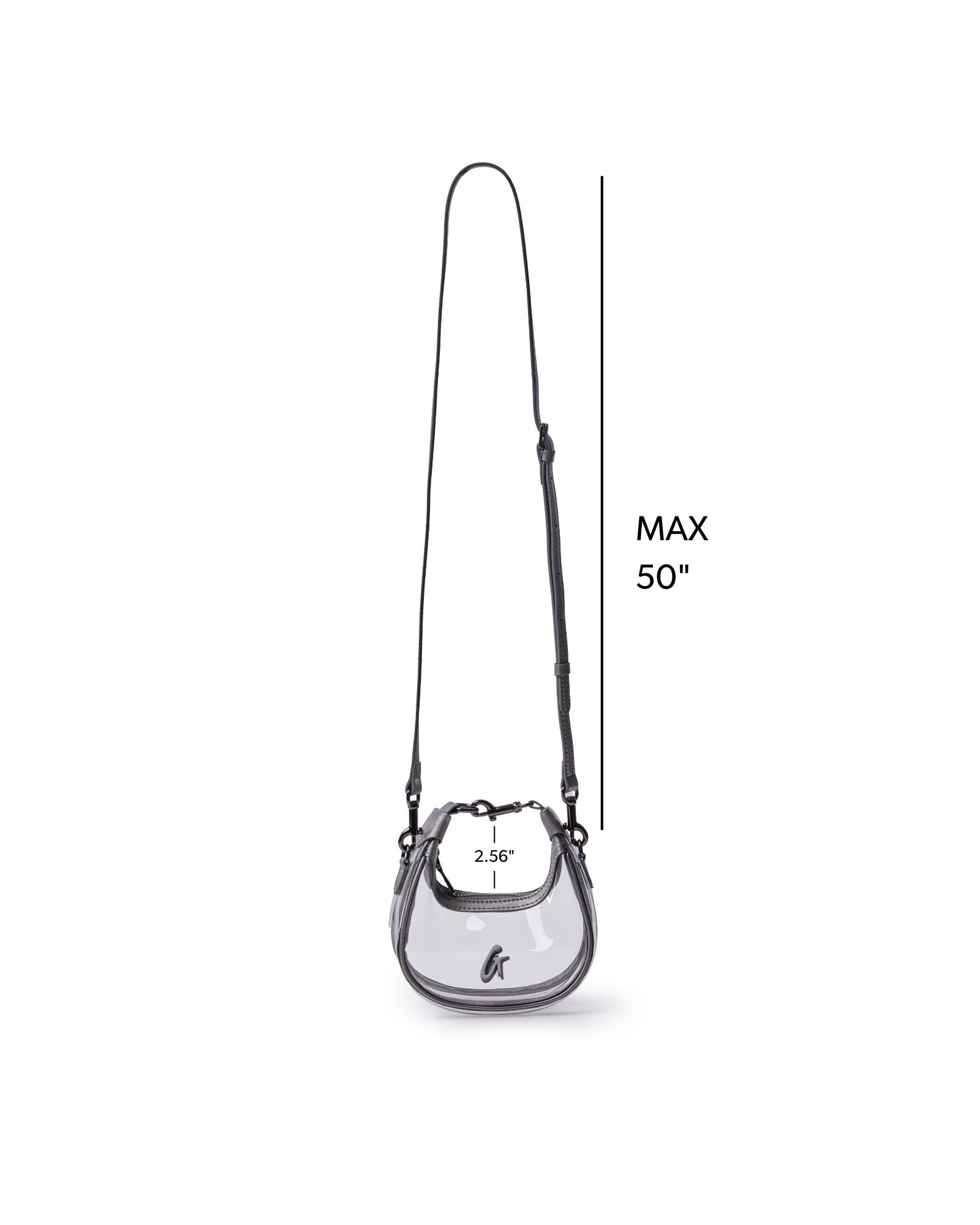 NANO CLEAR HOBO BAG - PLATINUM
