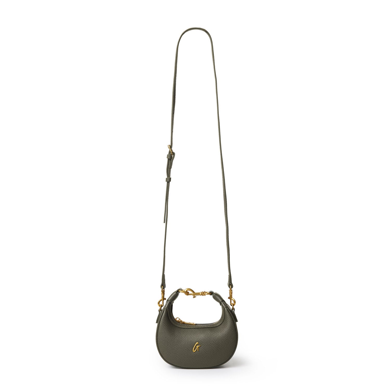 NANO PEBBLE HOBO BAG - OLIVE GREEN