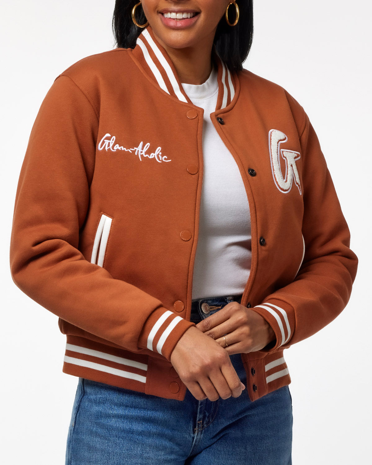 ESSENTIAL VARSITY JACKET - BROWN