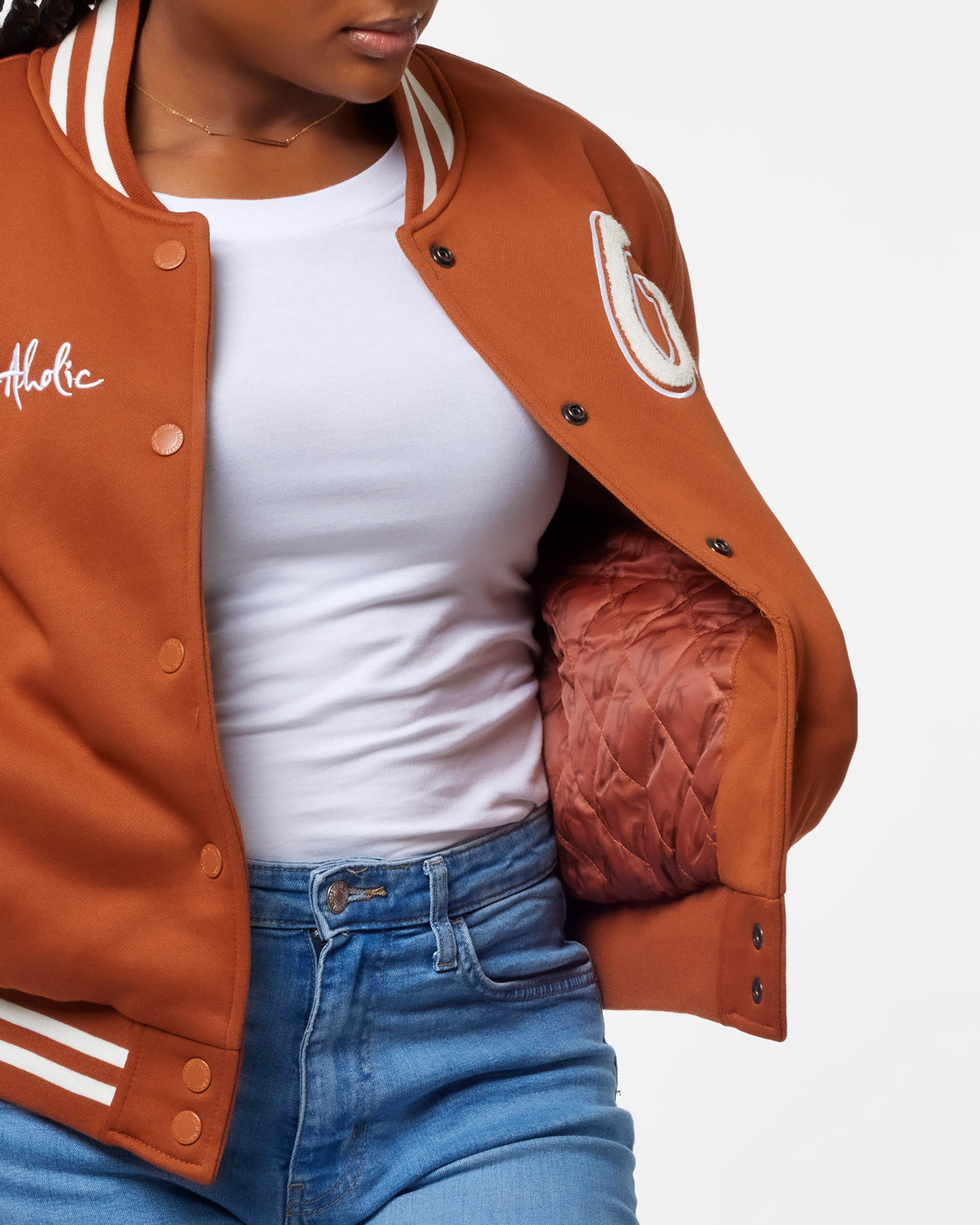 ESSENTIAL VARSITY JACKET - BROWN