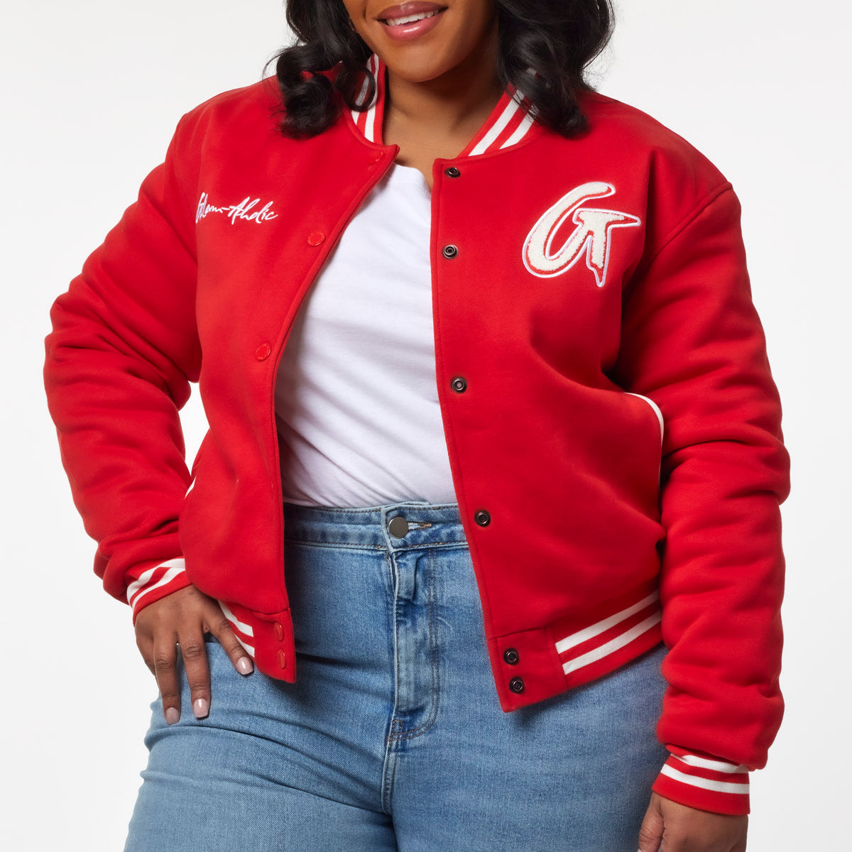 ESSENTIAL VARSITY JACKET - RED