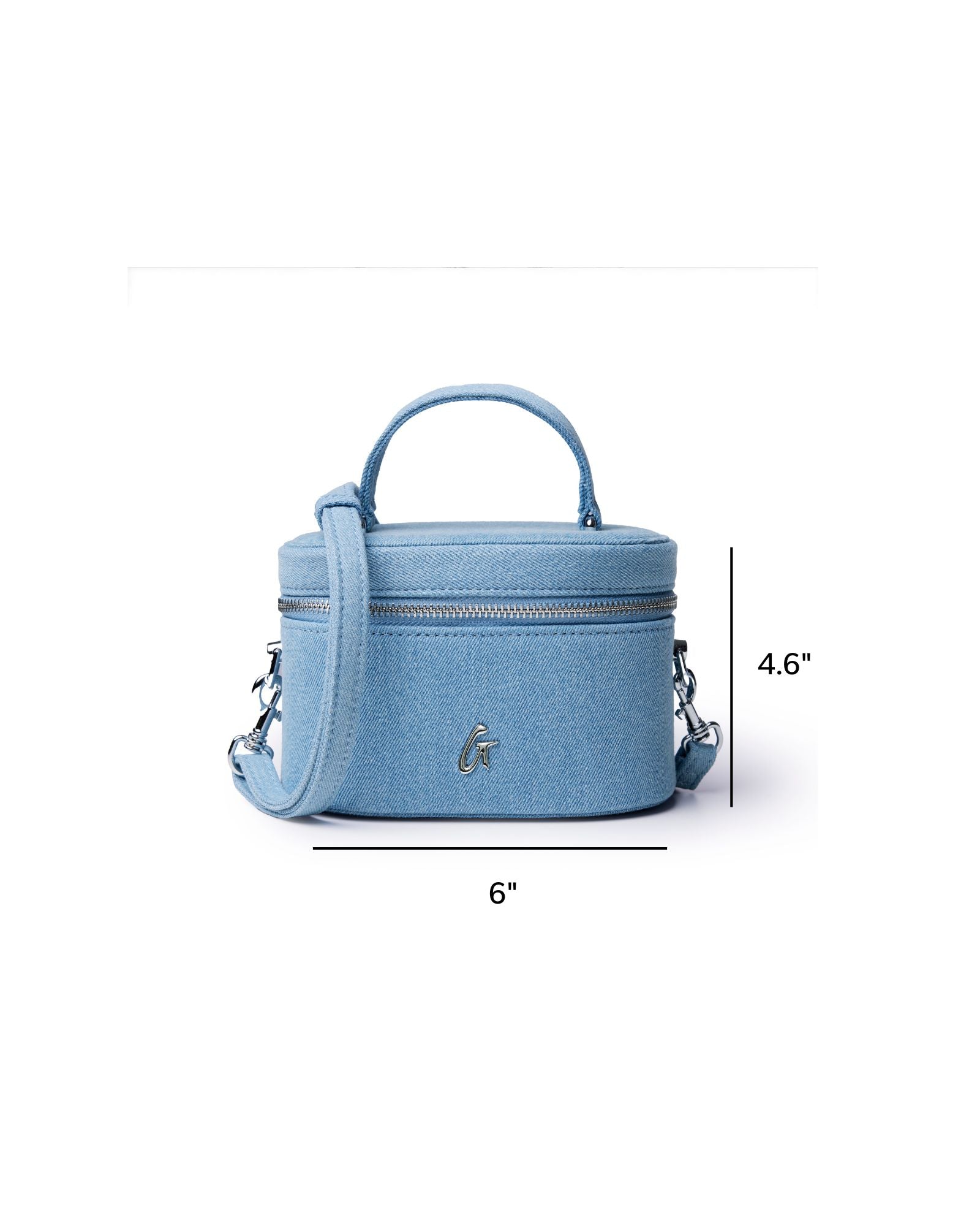 MINI DENIM SILVER VANITY BAG