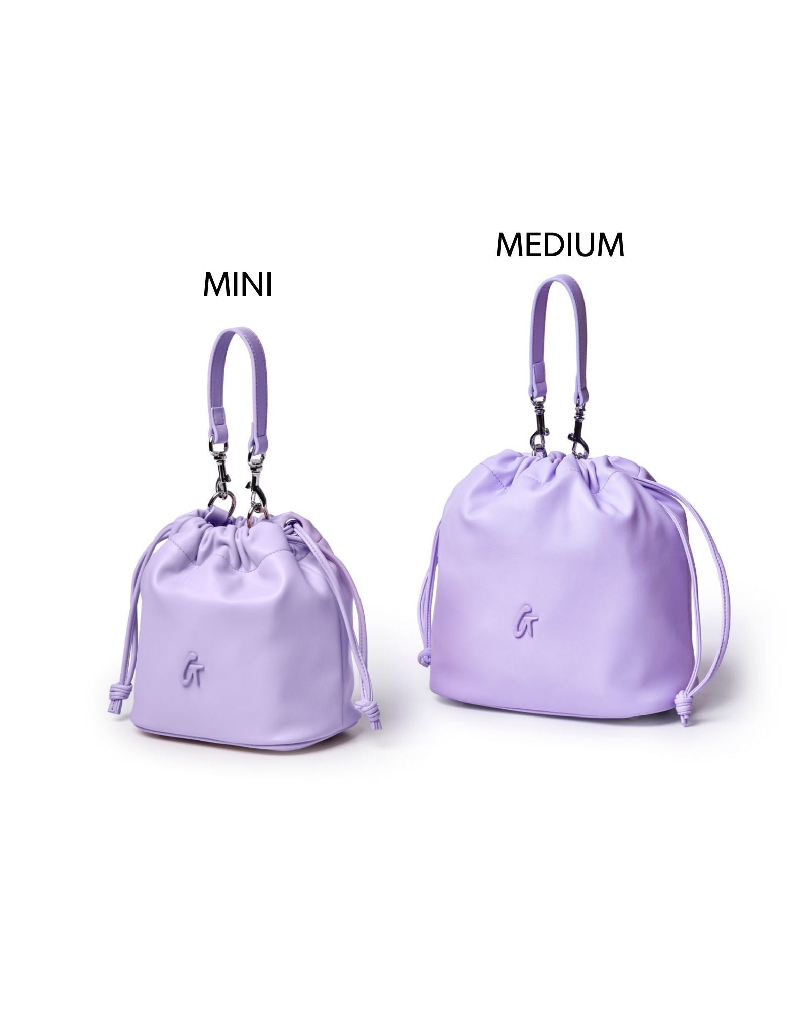 MINI DRAWSTRING BUCKET BAG - LAVENDER