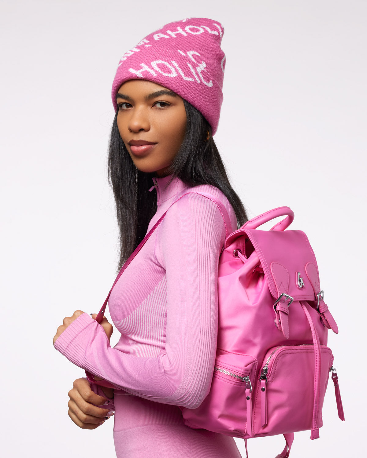 NYLON BACKPACK - HOT PINK