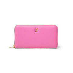 JUMBO PEBBLE WALLET - HOT PINK