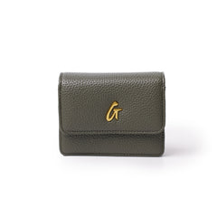 PEBBLE MINI WALLET ON CHAIN OLIVE GREEN