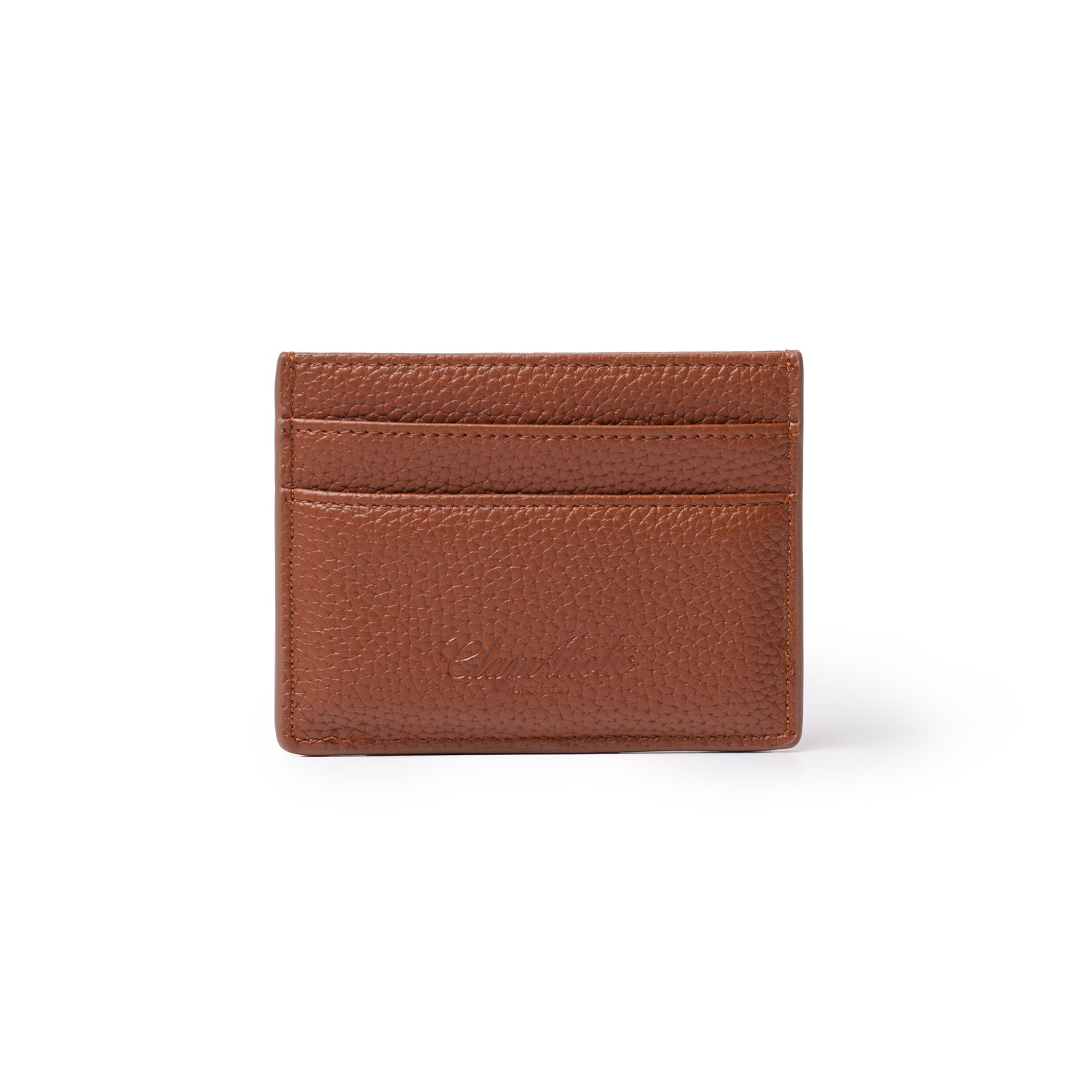 PEBBLE CARD HOLDER - BROWN