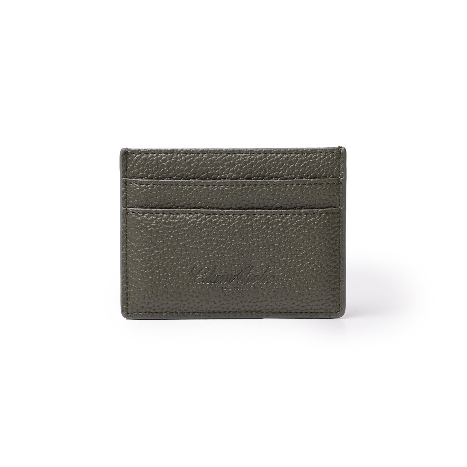 PEBBLE CARD HOLDER - OLIVE GREEN
