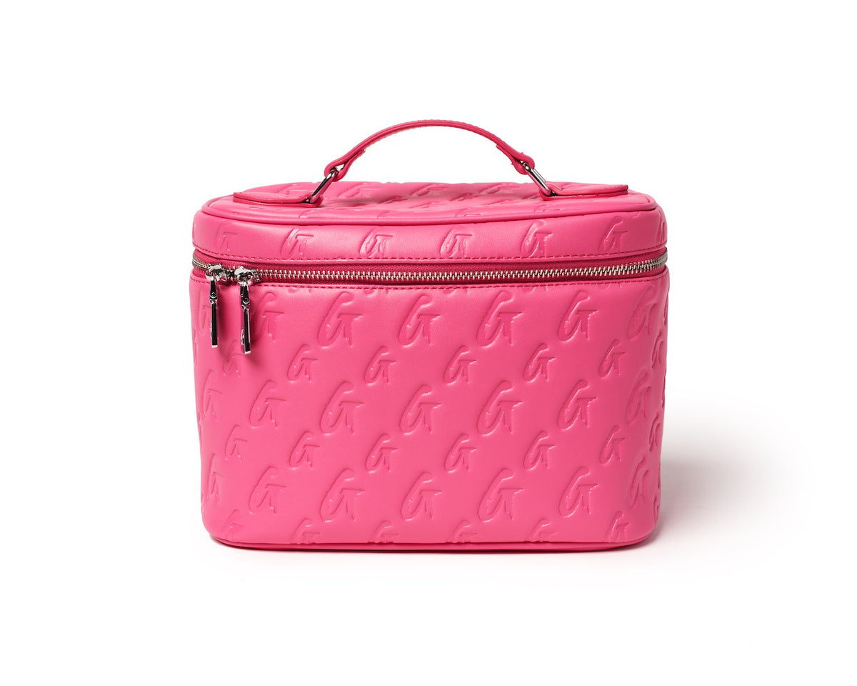MONOGRAM TOILETRY SET - HOT PINK