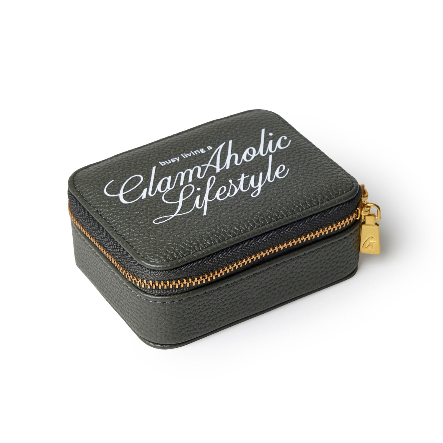 Pebble Pill Case | Olive Green | Durable Vegan Leather | Glam