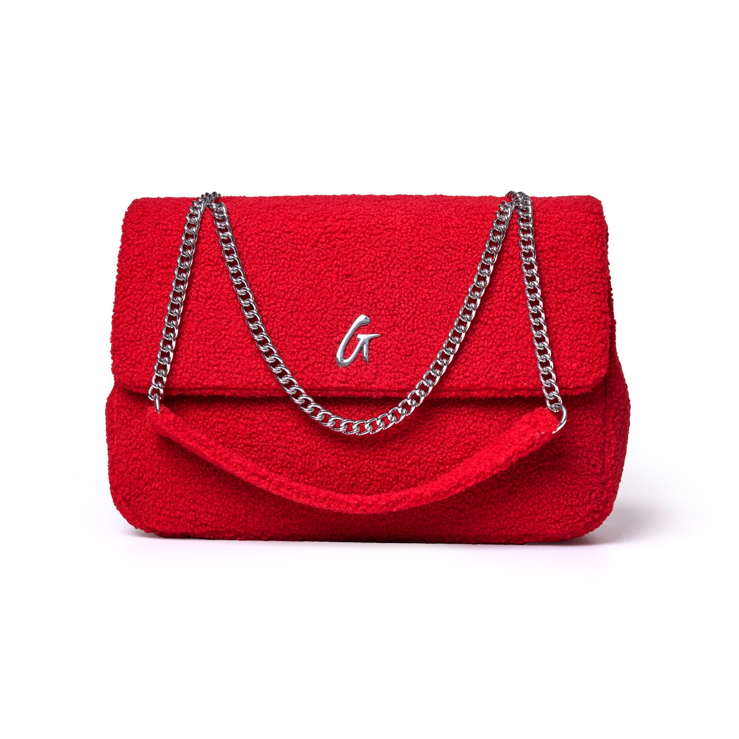 LARGE TEDDY FLAP BAG - RED
