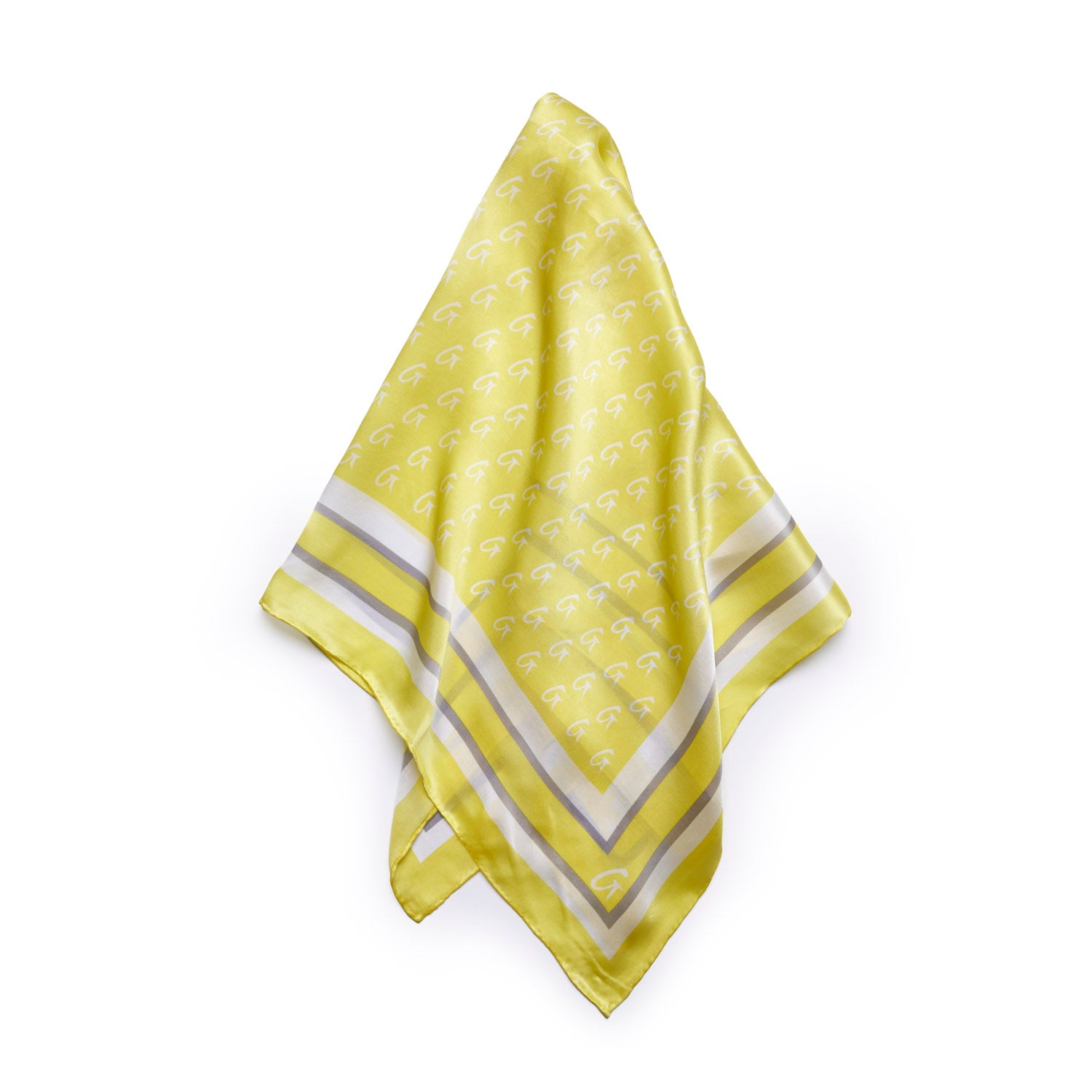 LARGE MONOGRAM SILK SCARF - YELLOW