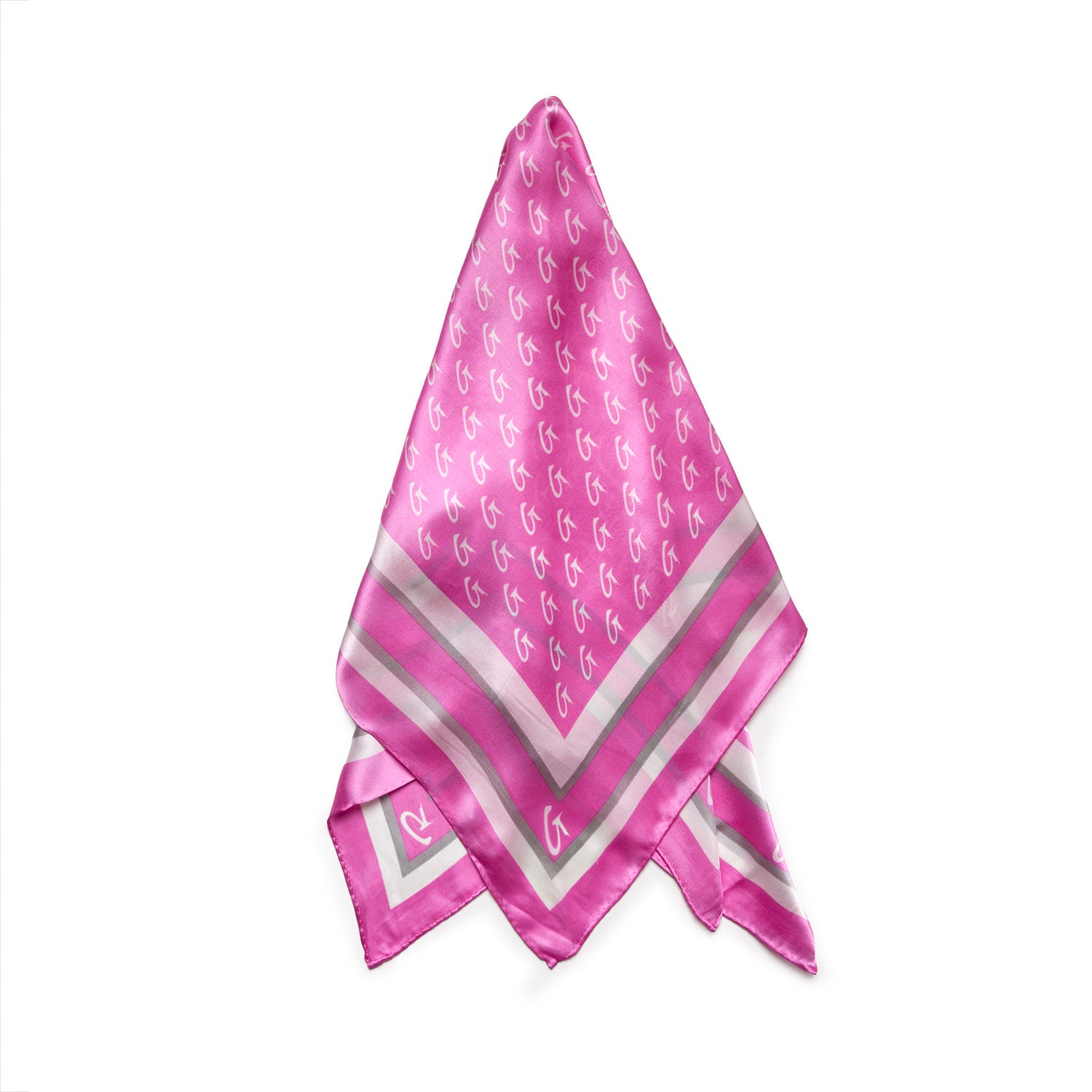 LARGE MONOGRAM SILK SCARF - SOFT PINK