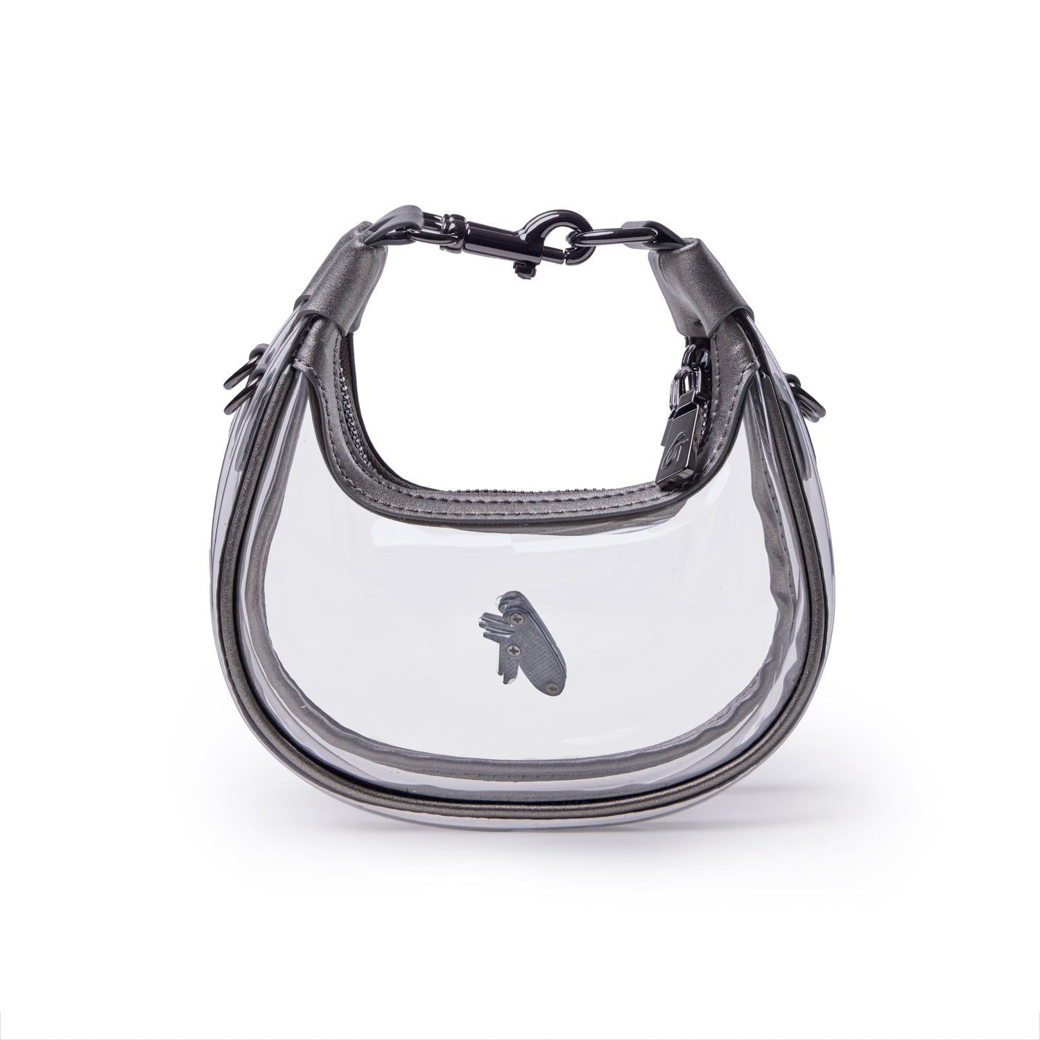 NANO CLEAR HOBO BAG - PLATINUM