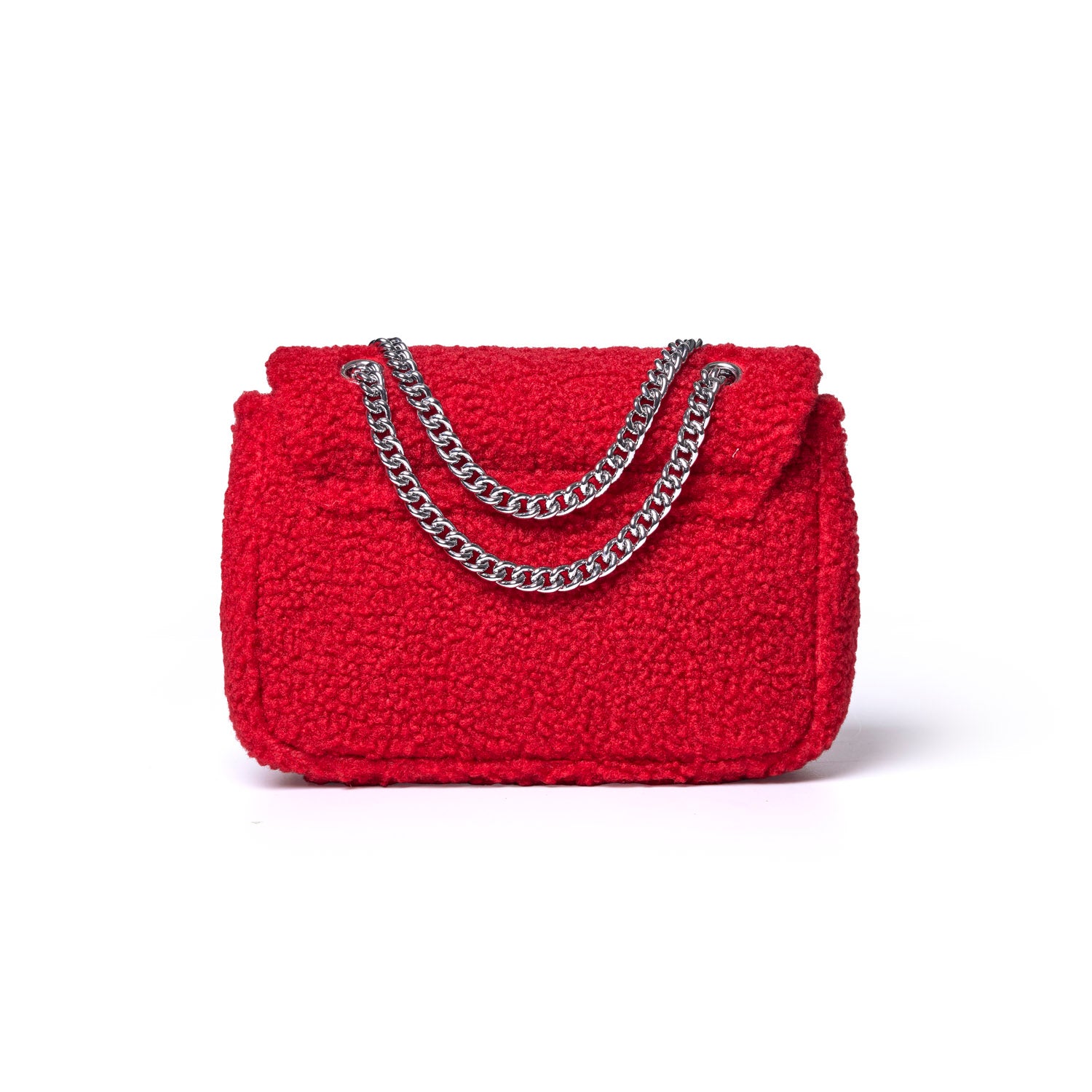 MINI TEDDY FLAP BAG - RED