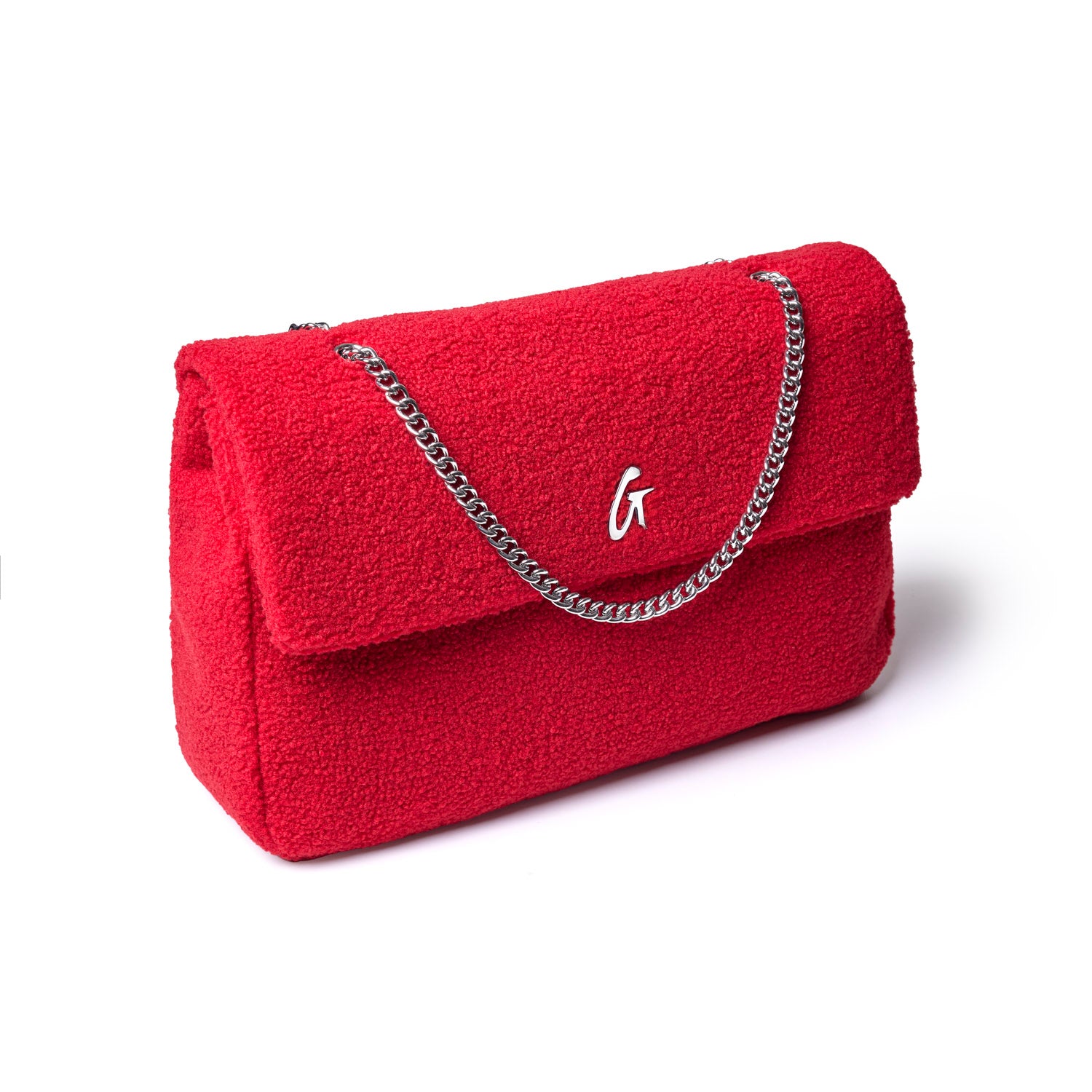 XL TEDDY FLAP BAG - RED