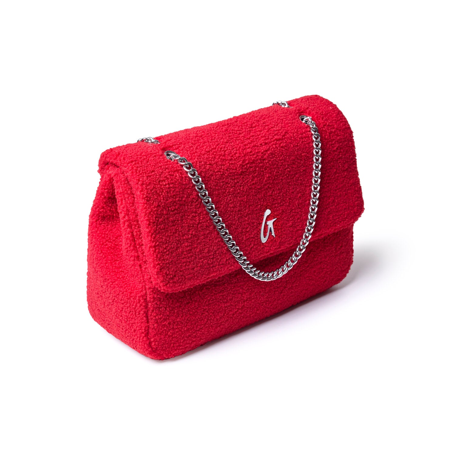 LARGE TEDDY FLAP BAG - RED