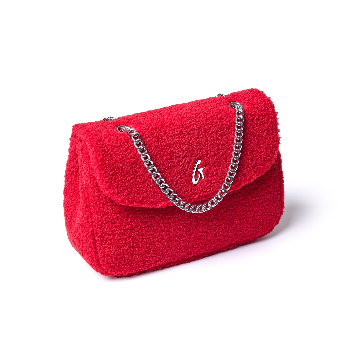 MEDIUM TEDDY FLAP BAG - RED