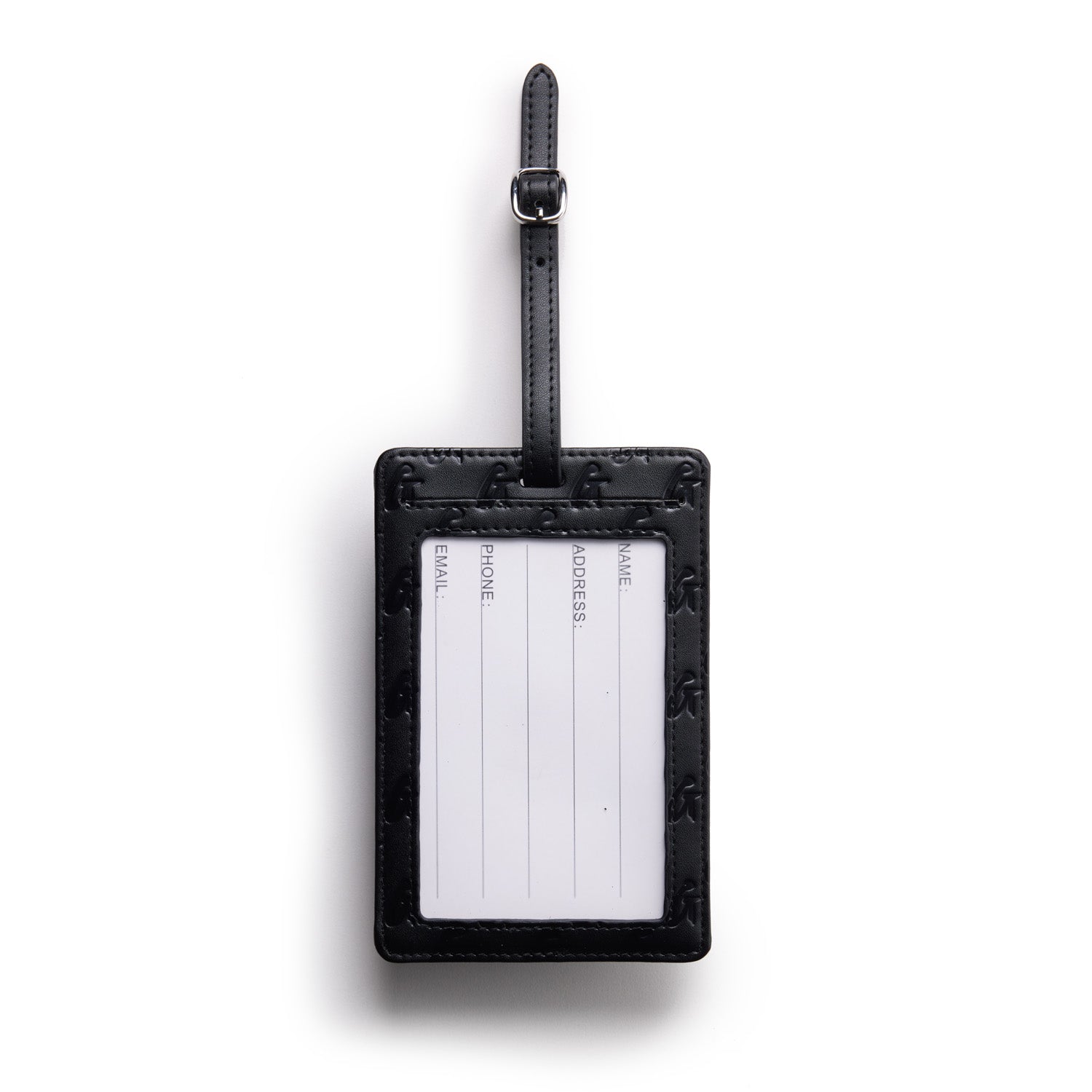MONOGRAM LUGGAGE TAG - BLACK