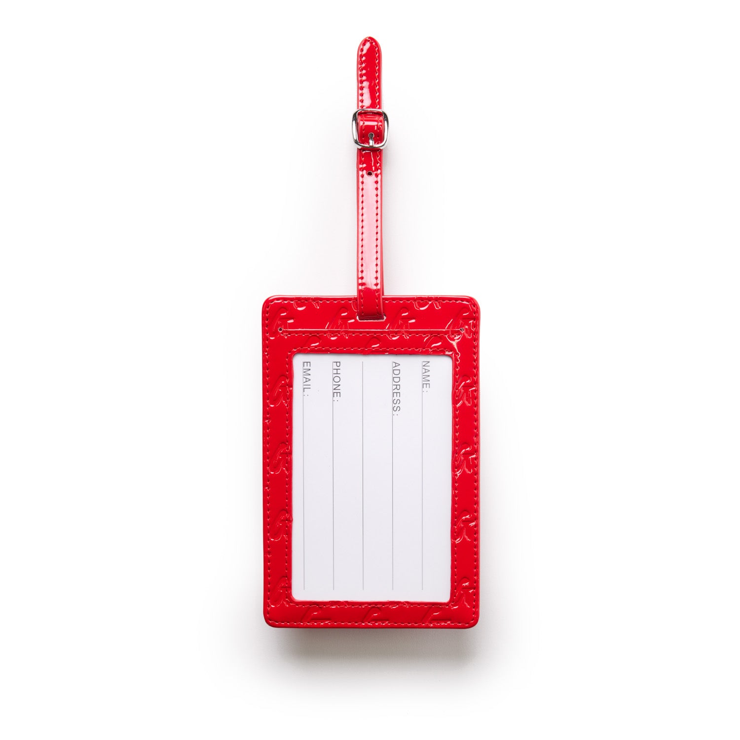 GLAM-AHOLIC LIFESTYLE LUGGAGE TAG MIRROR RED