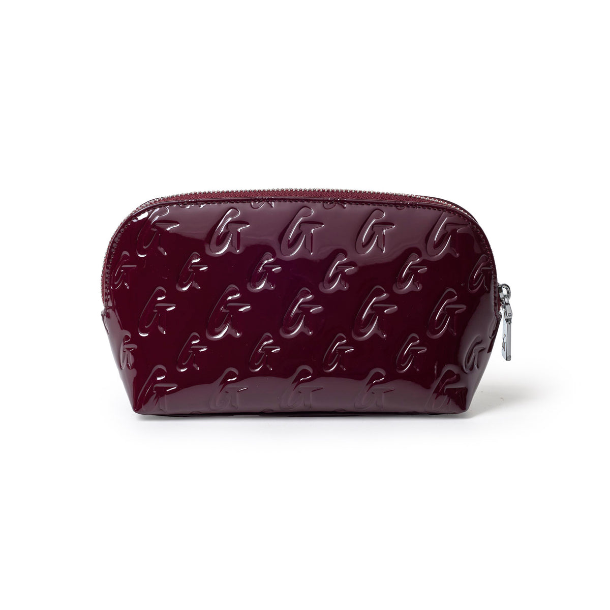 MONOGRAM COSMETIC POUCH - MIRROR BURGUNDY