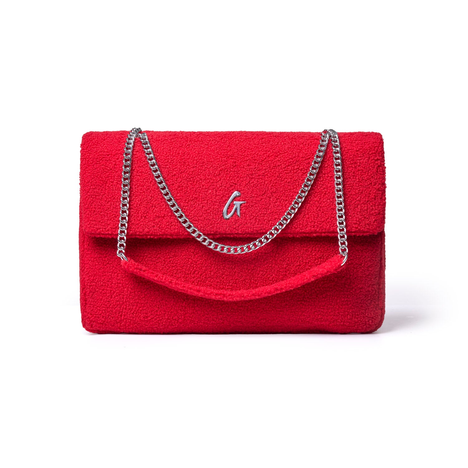 XL TEDDY FLAP BAG - RED