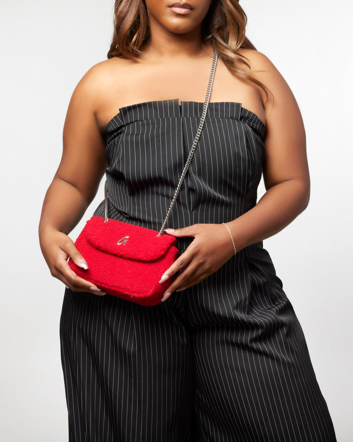 MINI TEDDY FLAP BAG - RED