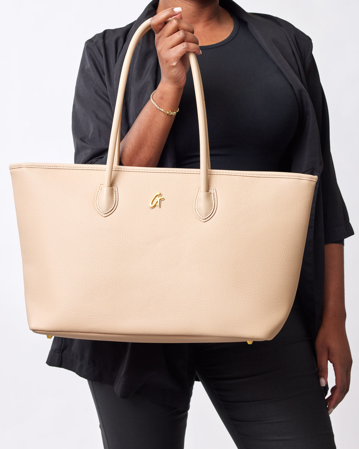 PEBBLE TOTE BAG NUDE