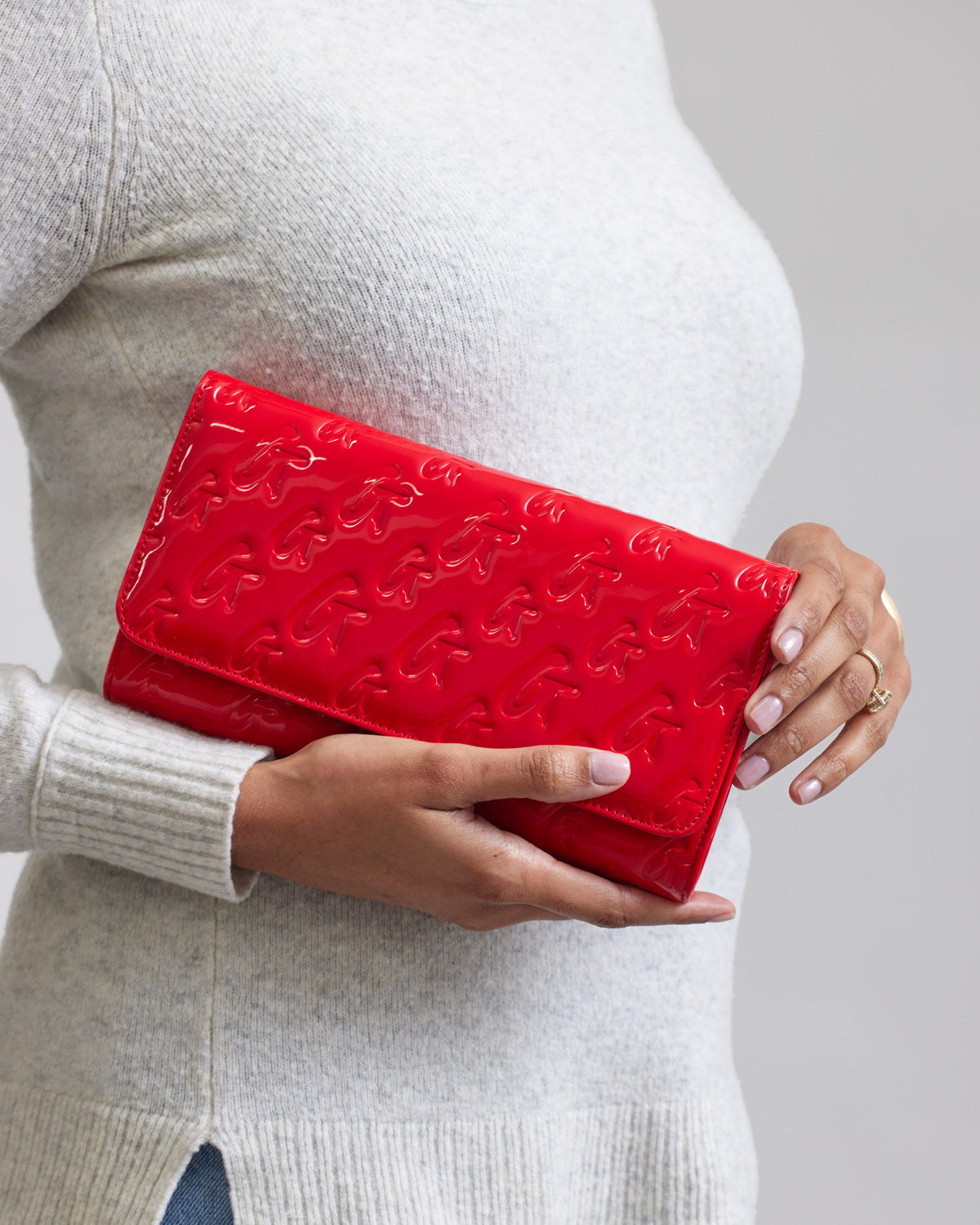 MONOGRAM TRAVEL WALLET - MIRROR RED