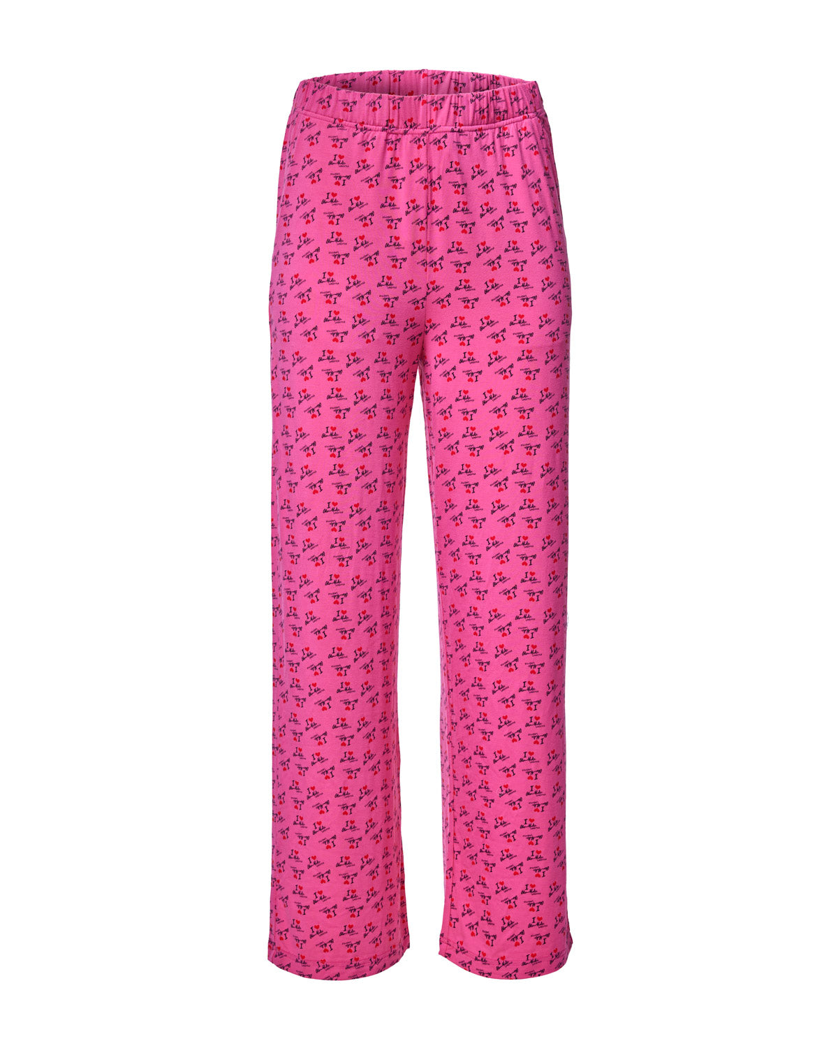 I LOVE GAL PAJAMAS LONG - HOT PINK