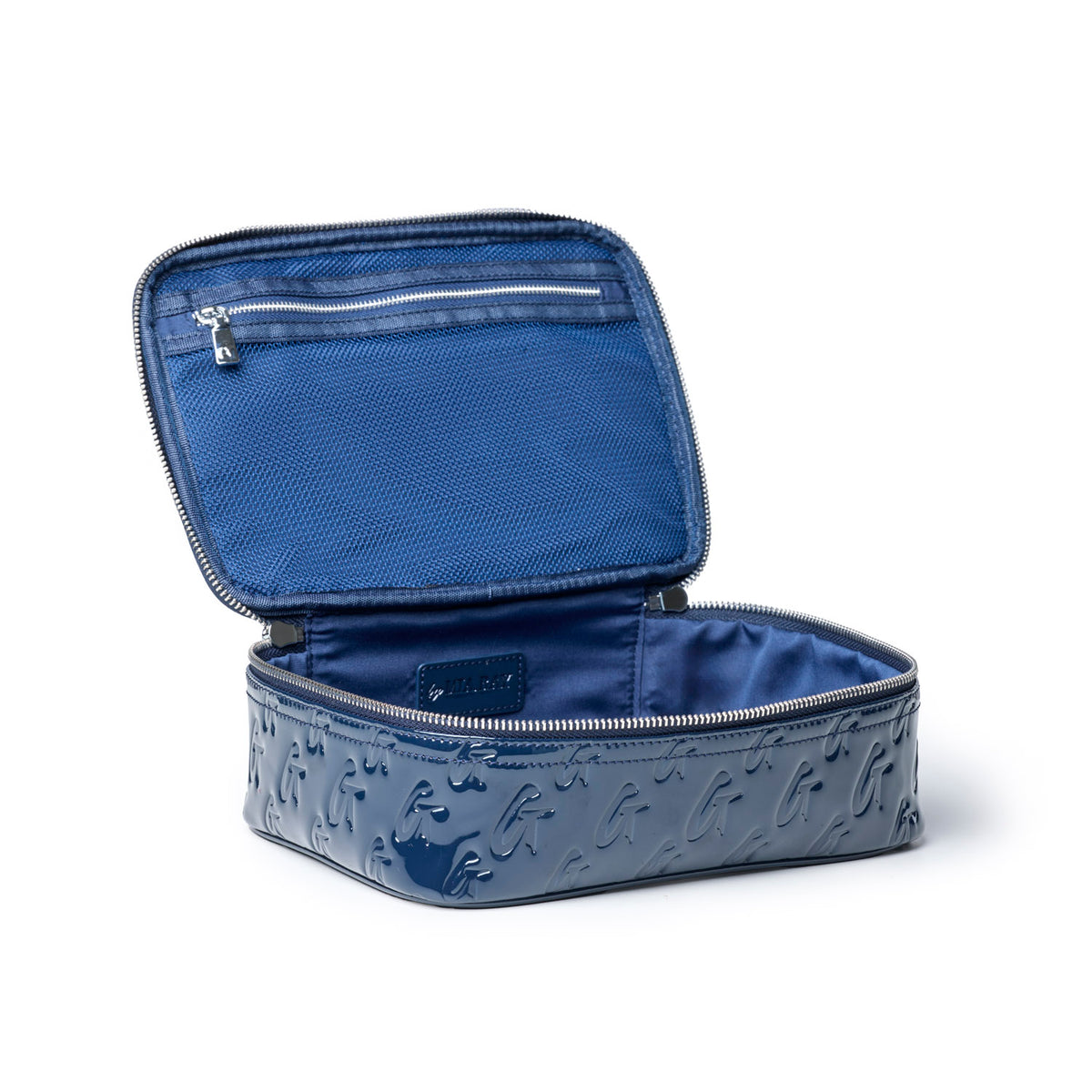 MEDIUM MONOGRAM TOILETRY BAG - MIRROR NAVY