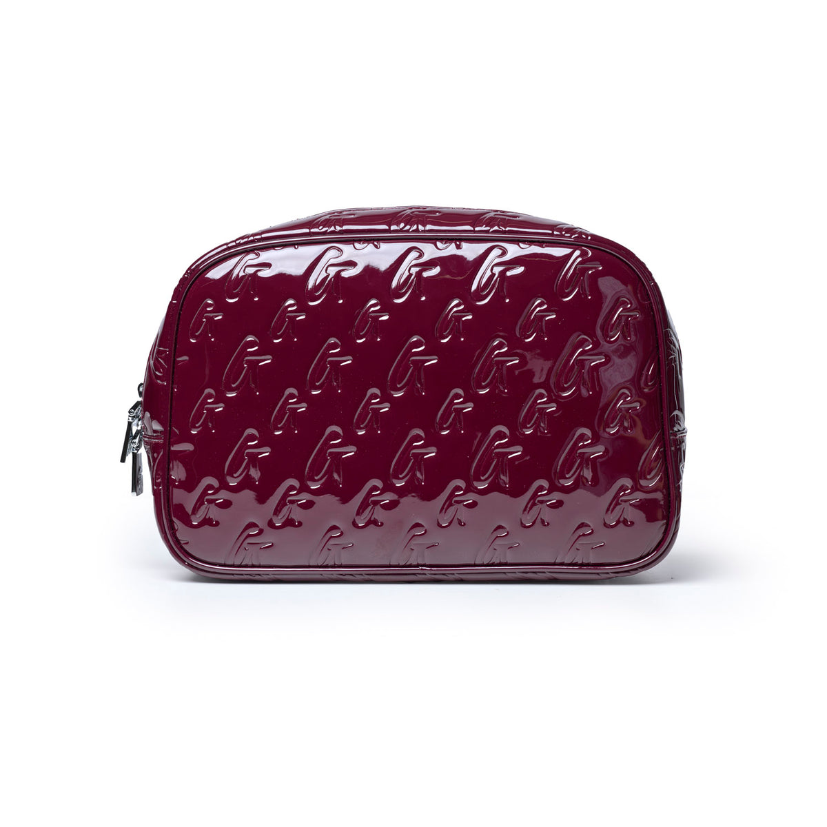 SMALL MONOGRAM TOILETRY BAG - MIRROR BURGUNDY