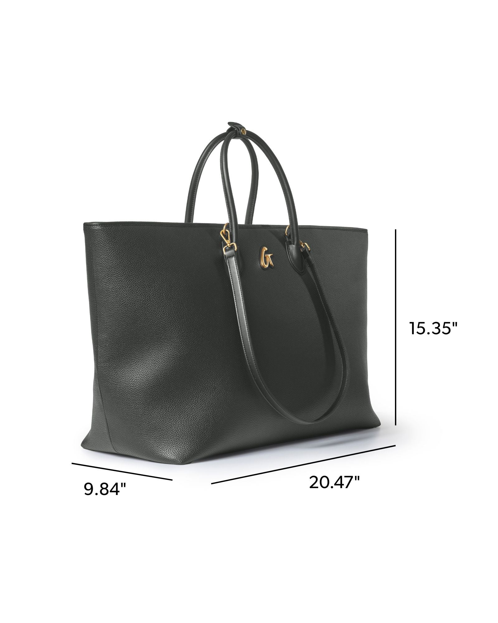 Olive green jumbo pebble tote bag with gold accents, spacious design, and sturdy handles for everyday use.