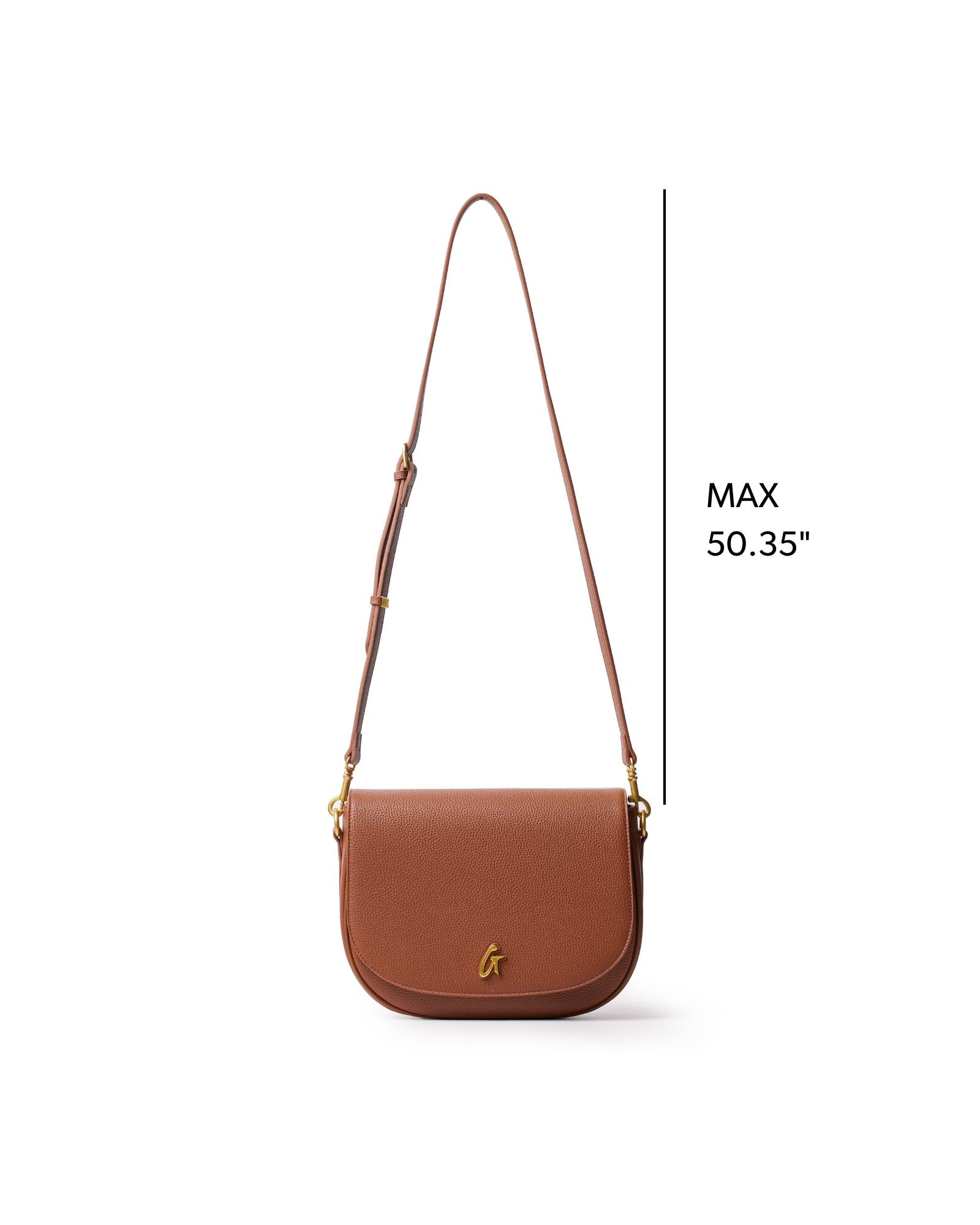 Large brown pebble shoulder bag with an adjustable strap, perfect for stylish everyday use.