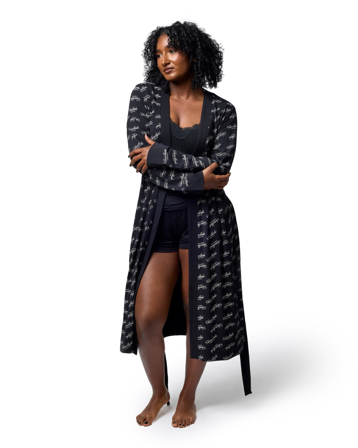 SIGNATURE LUXE ROBE - BLACK