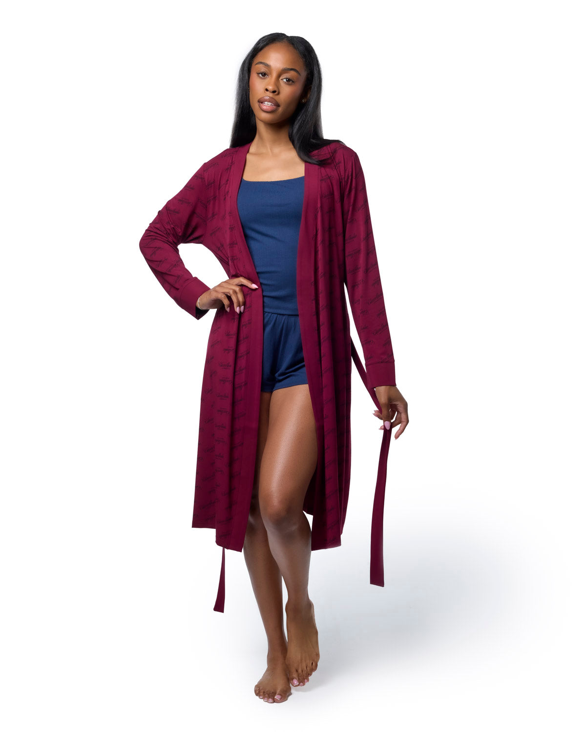SIGNATURE LUXE ROBE - BURGUNDY