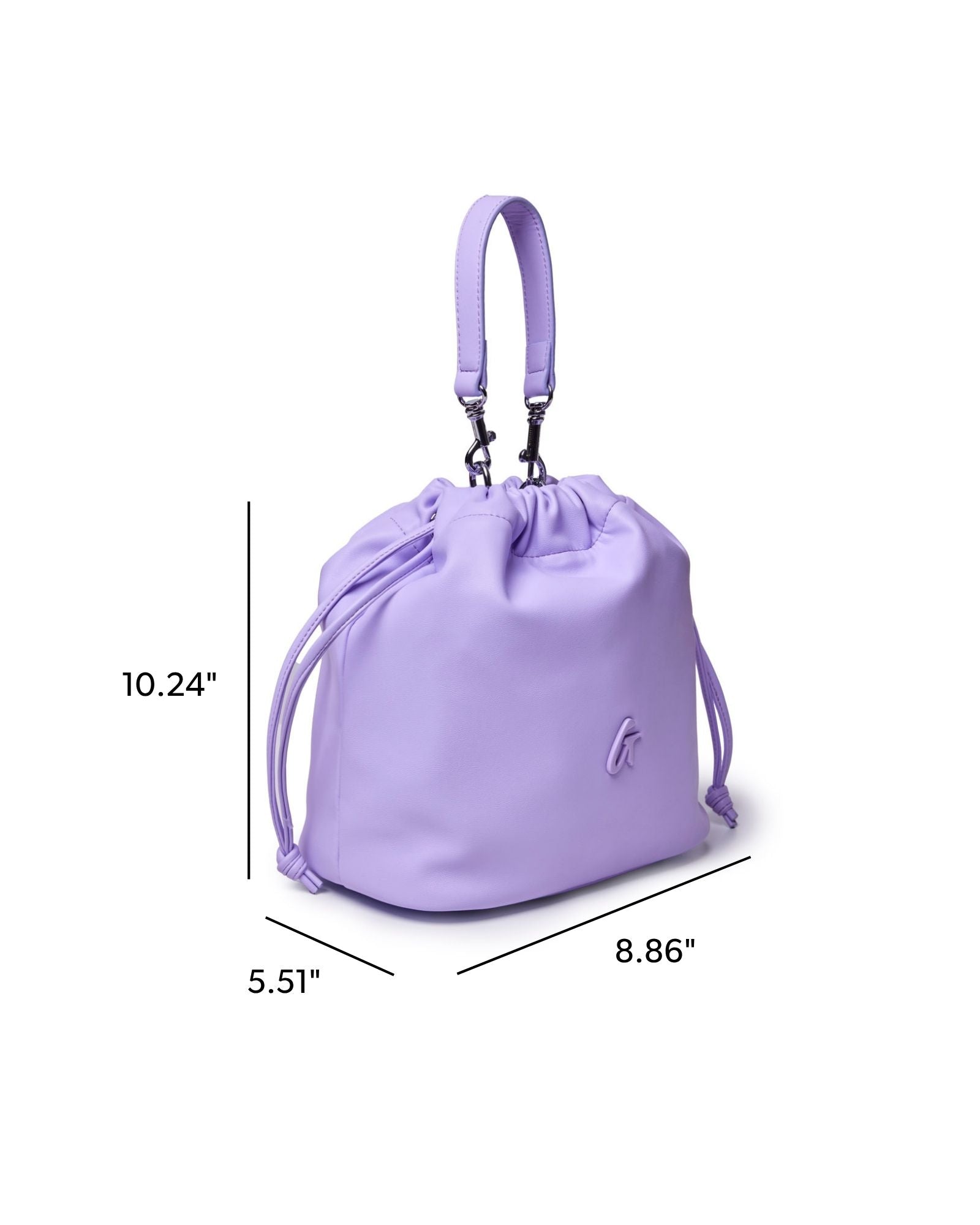MEDIUM DRAWSTRING BUCKET BAG - LAVENDER