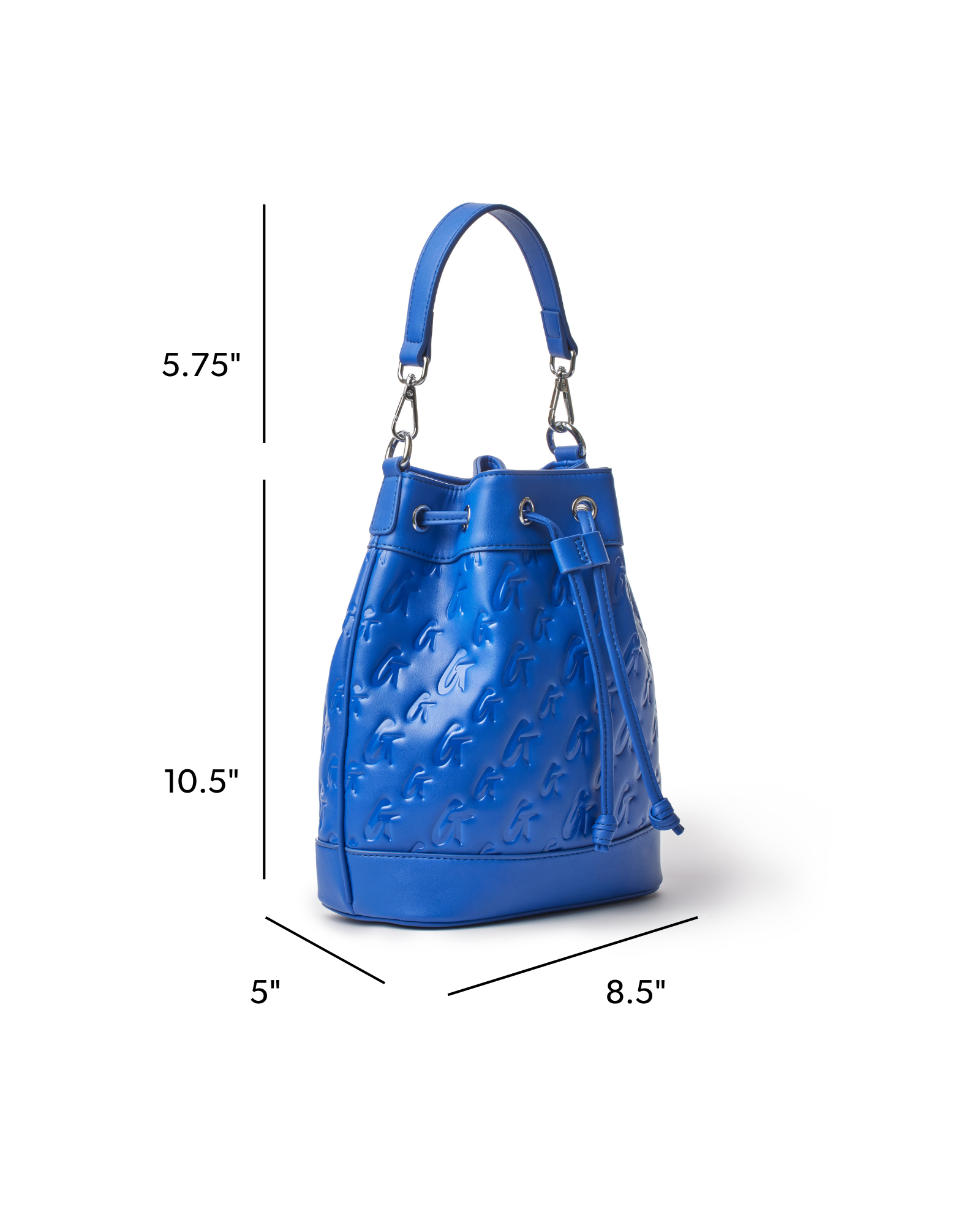MEDIUM MONOGRAM BUCKET BAG - BLUE