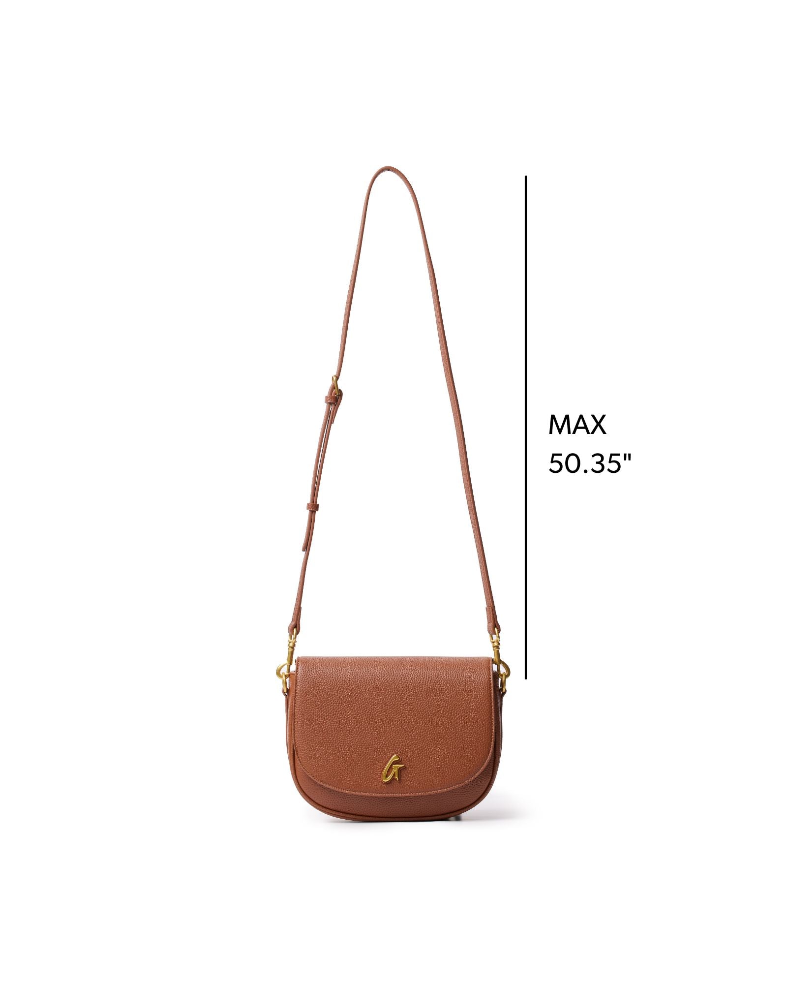 MEDIUM PEBBLE SHOULDER BAG - BROWN