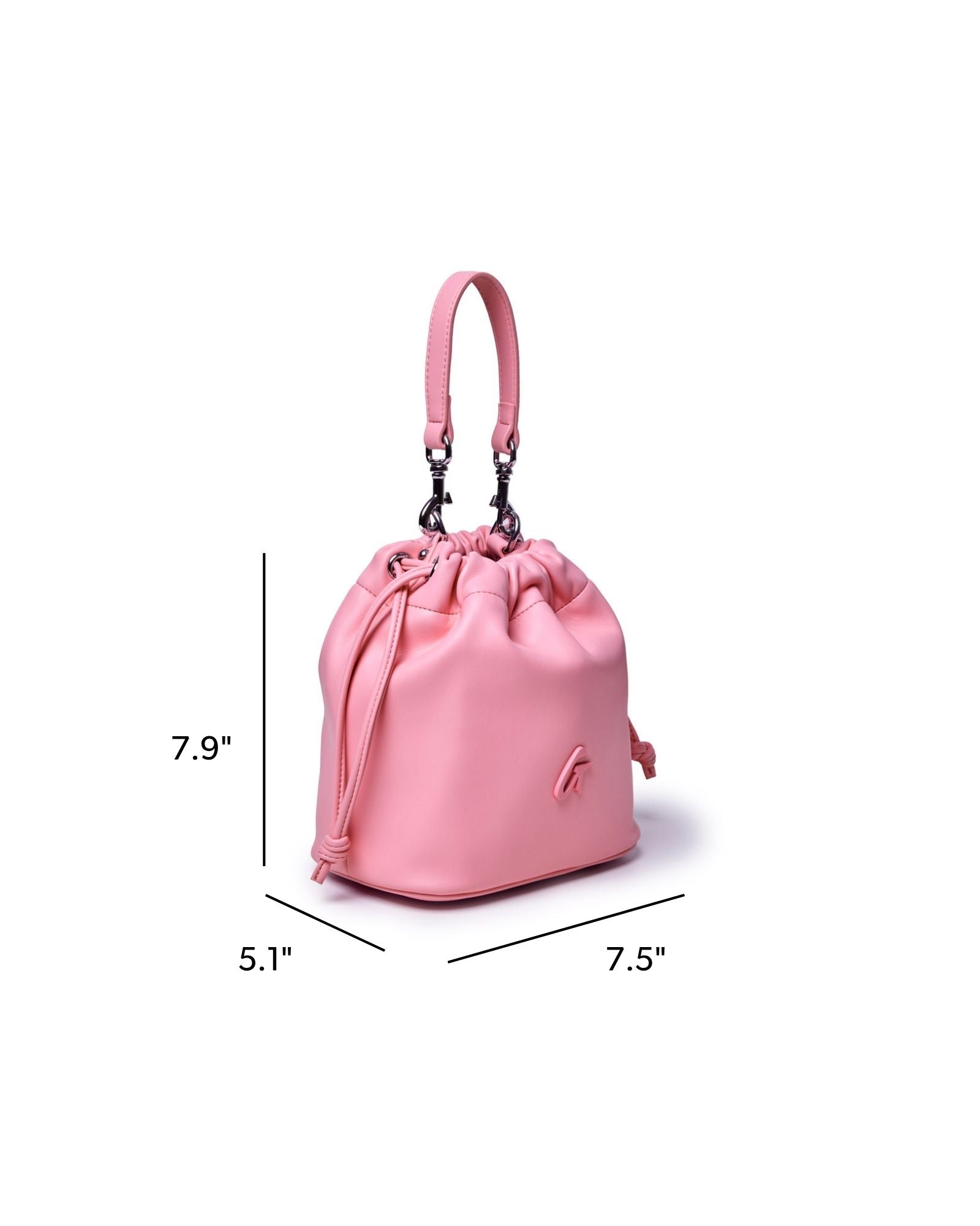 MINI DRAWSTRING BUCKET BAG - SOFT PINK
