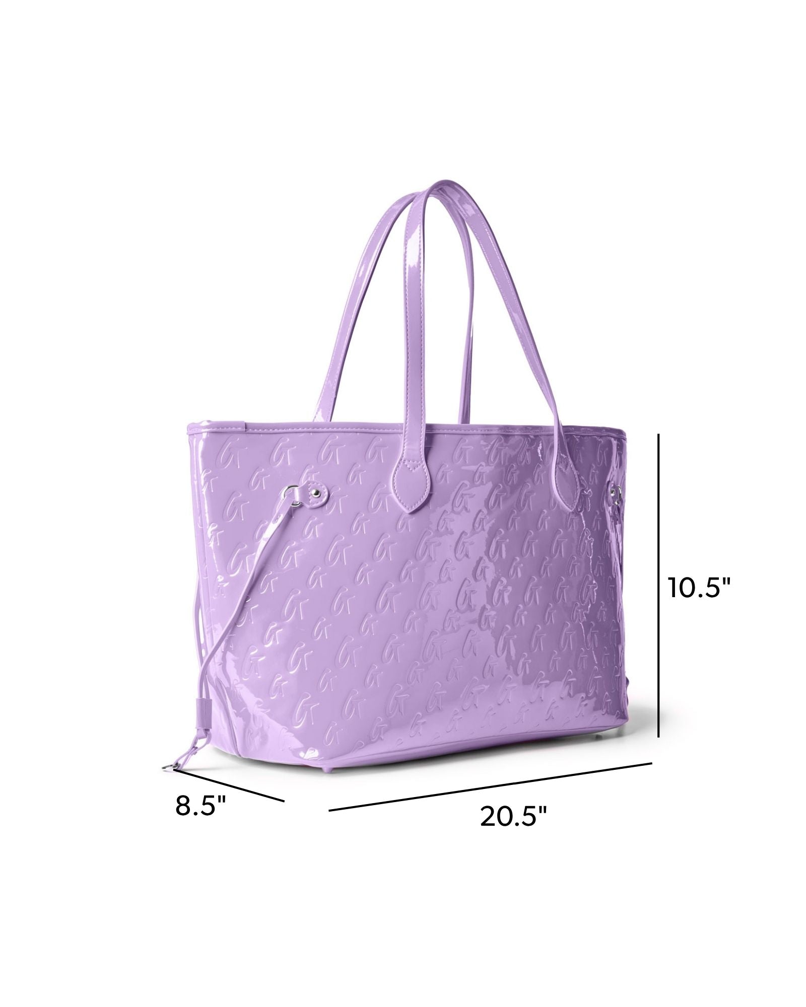 MONOGRAM GLAM TOTE WITH WRISTLET - MIRROR LAVENDER