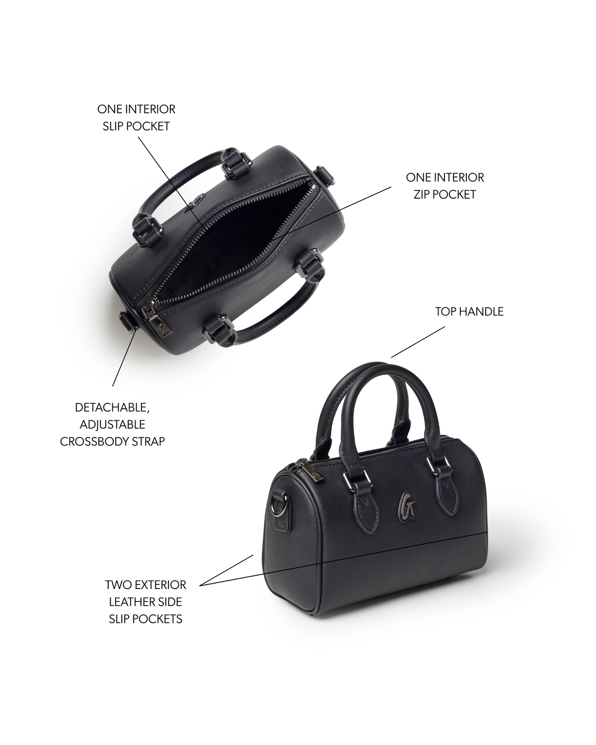 NANO STANDARD GAL BOSTON BAG - BLACK