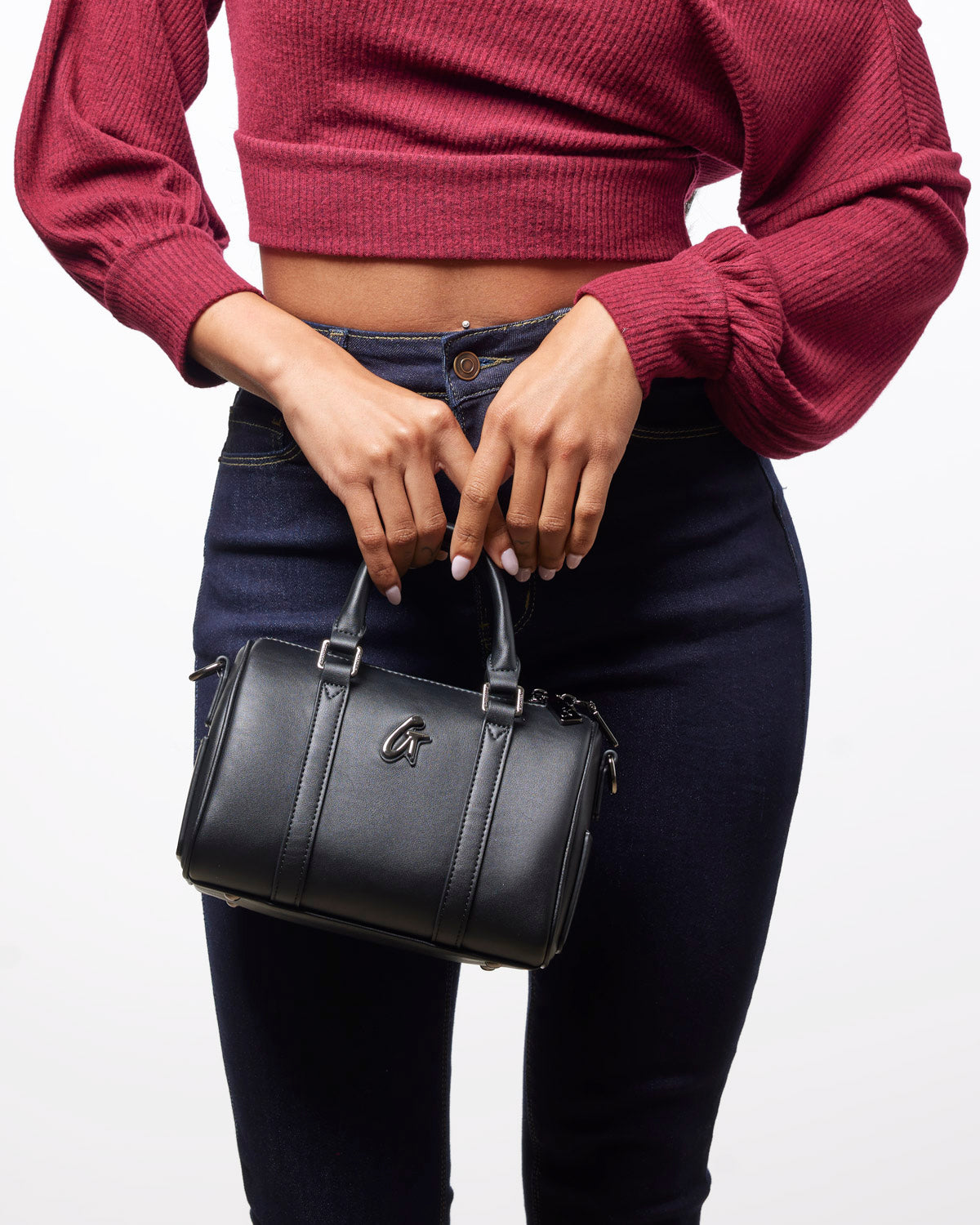 MINI STANDARD GAL BOSTON BAG - BLACK