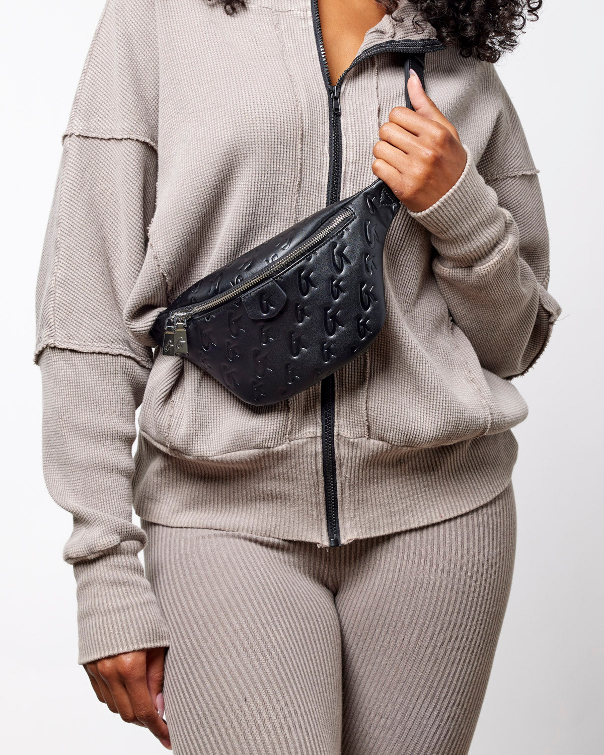 MINI MONOGRAM FANNY PACK - BLACK