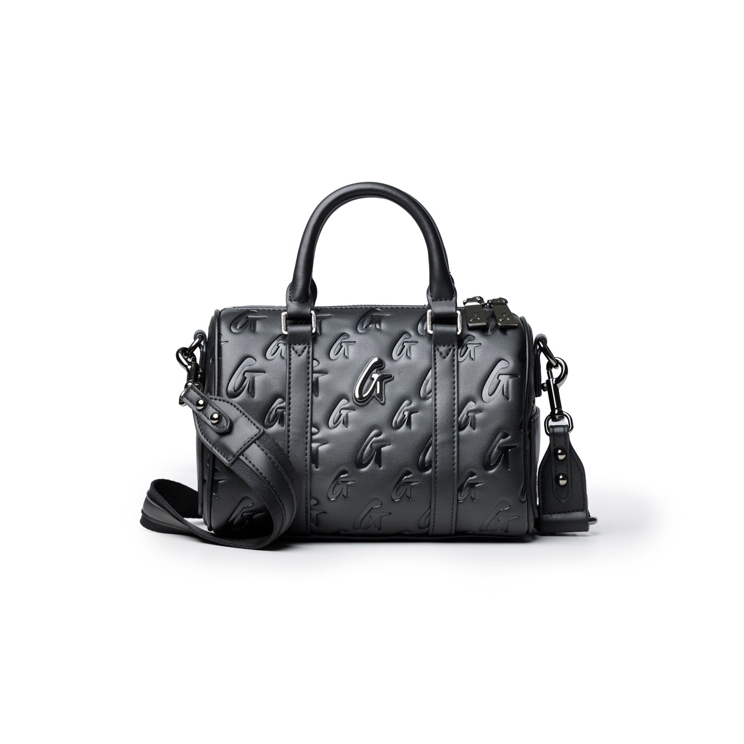 BOSTON BAG アナログレコード Mini Monogram Gal Boston Bag | Black | Signature G Print | Glam